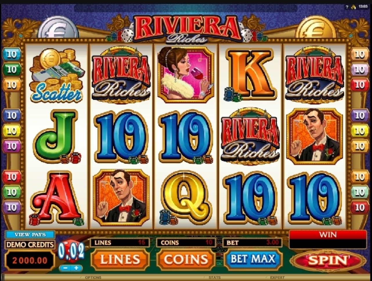 Reels in Riviera Riches Slot Game by Microgaming