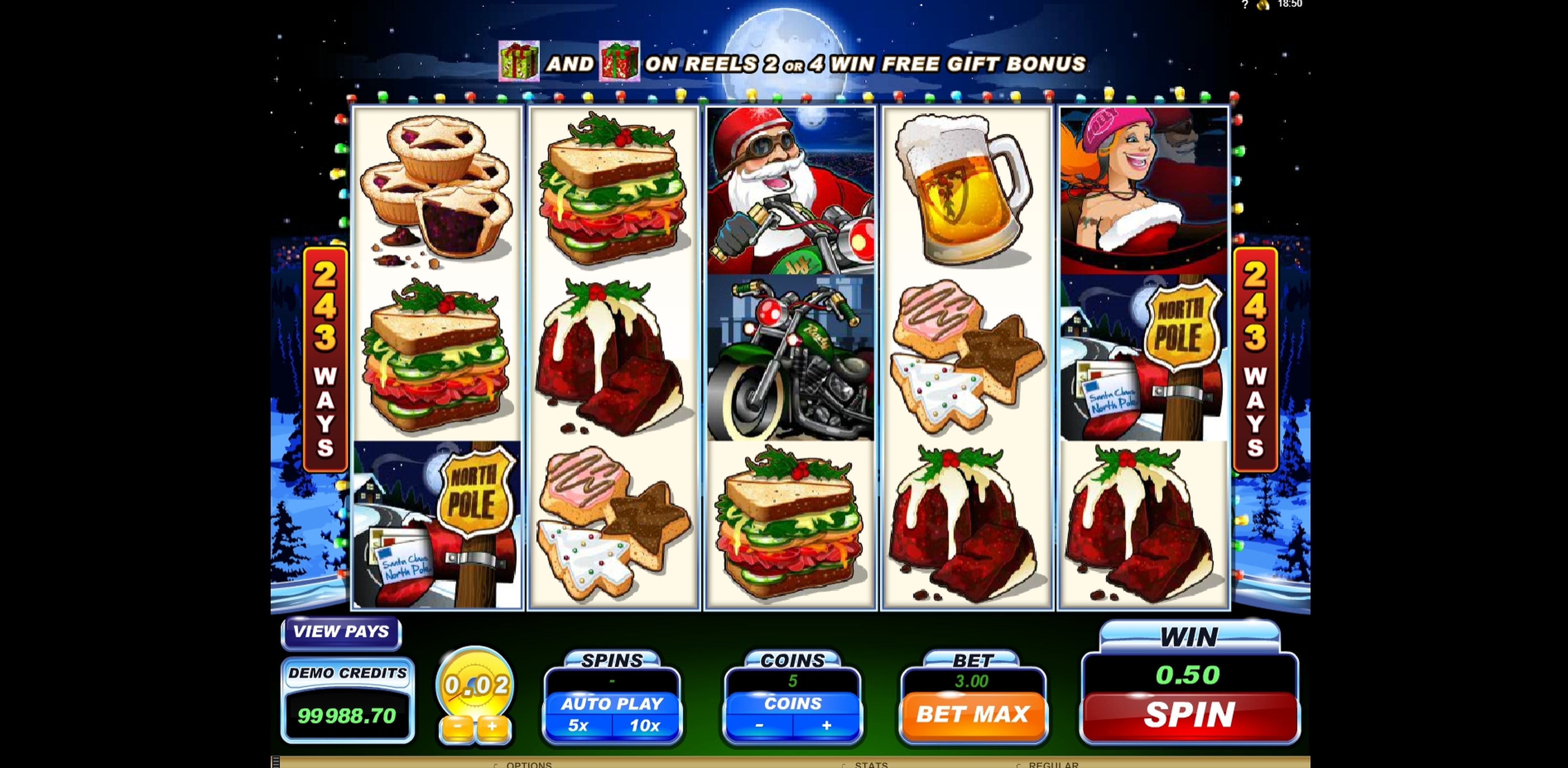 Win Money in Santa's Wild Ride Free Slot Game by Microgaming