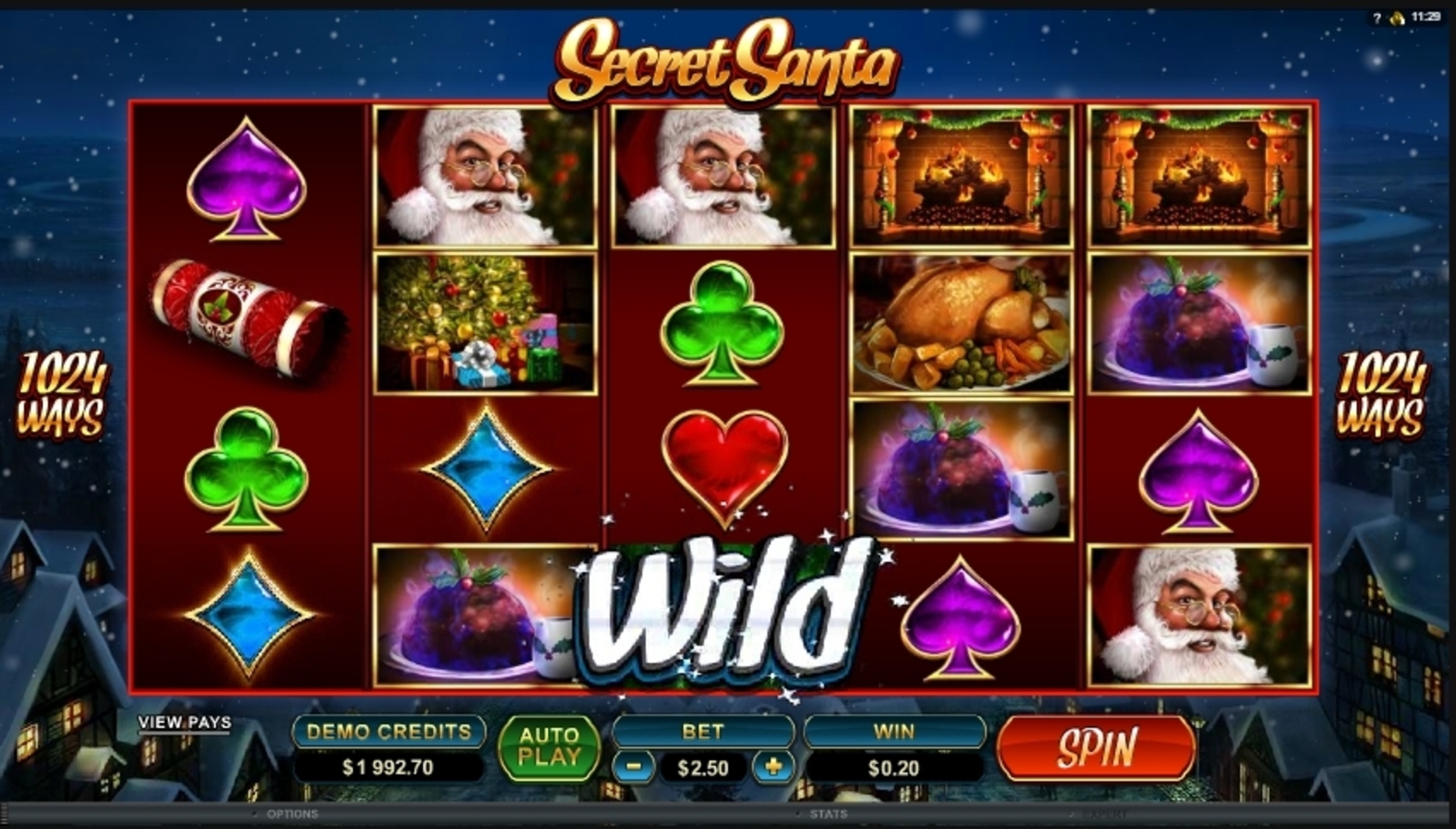 Win Money in Secret Santa Free Slot Game by Microgaming