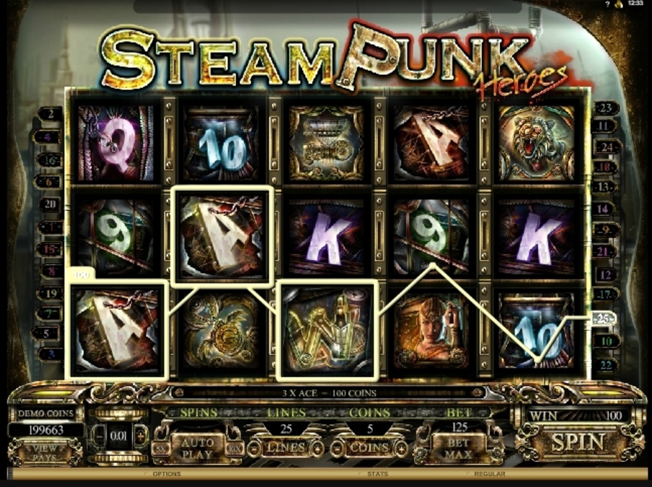 Win Money in Steam Punk Heroes Free Slot Game by Microgaming