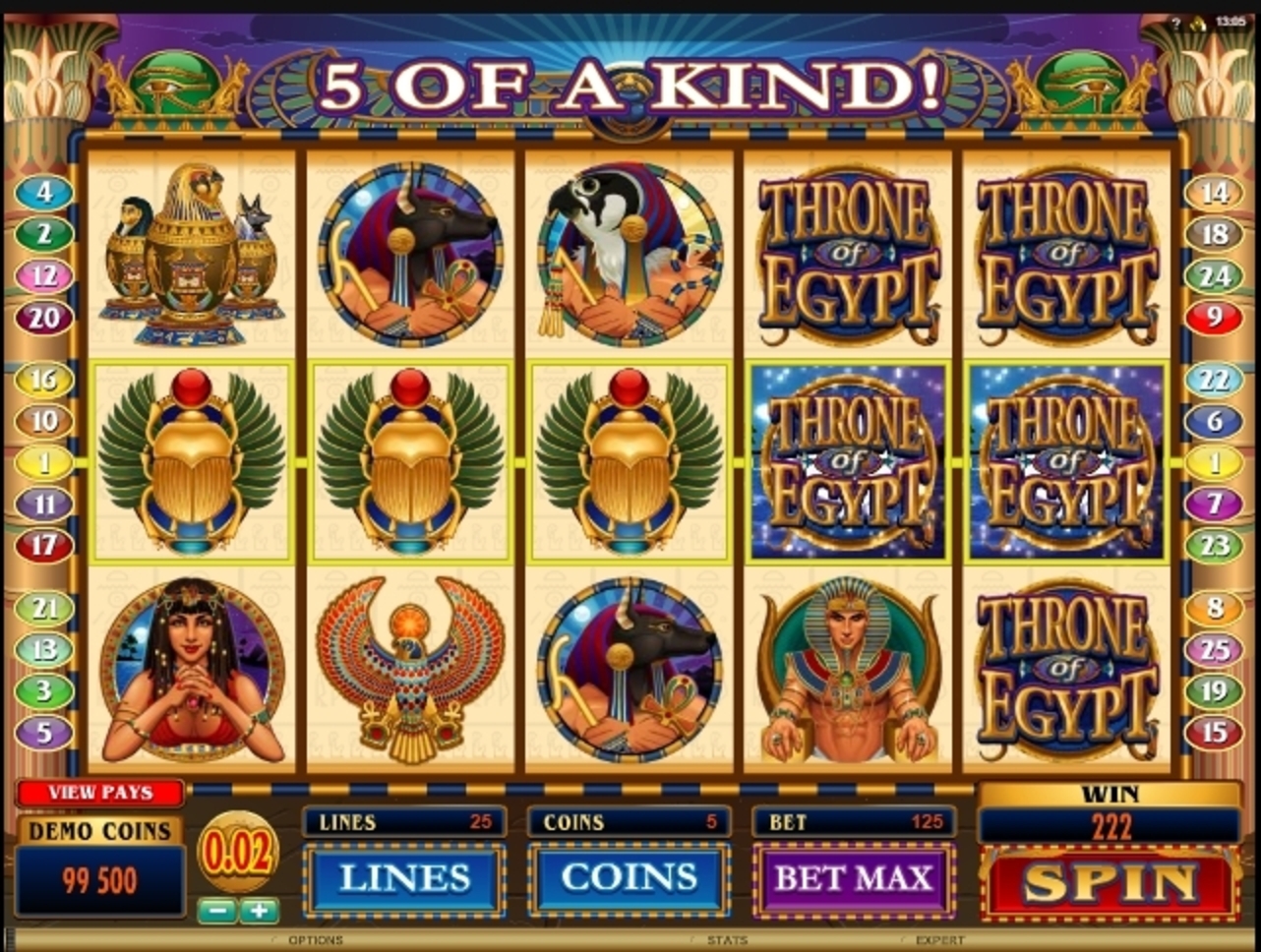Win Money in Throne of Egypt Free Slot Game by Microgaming