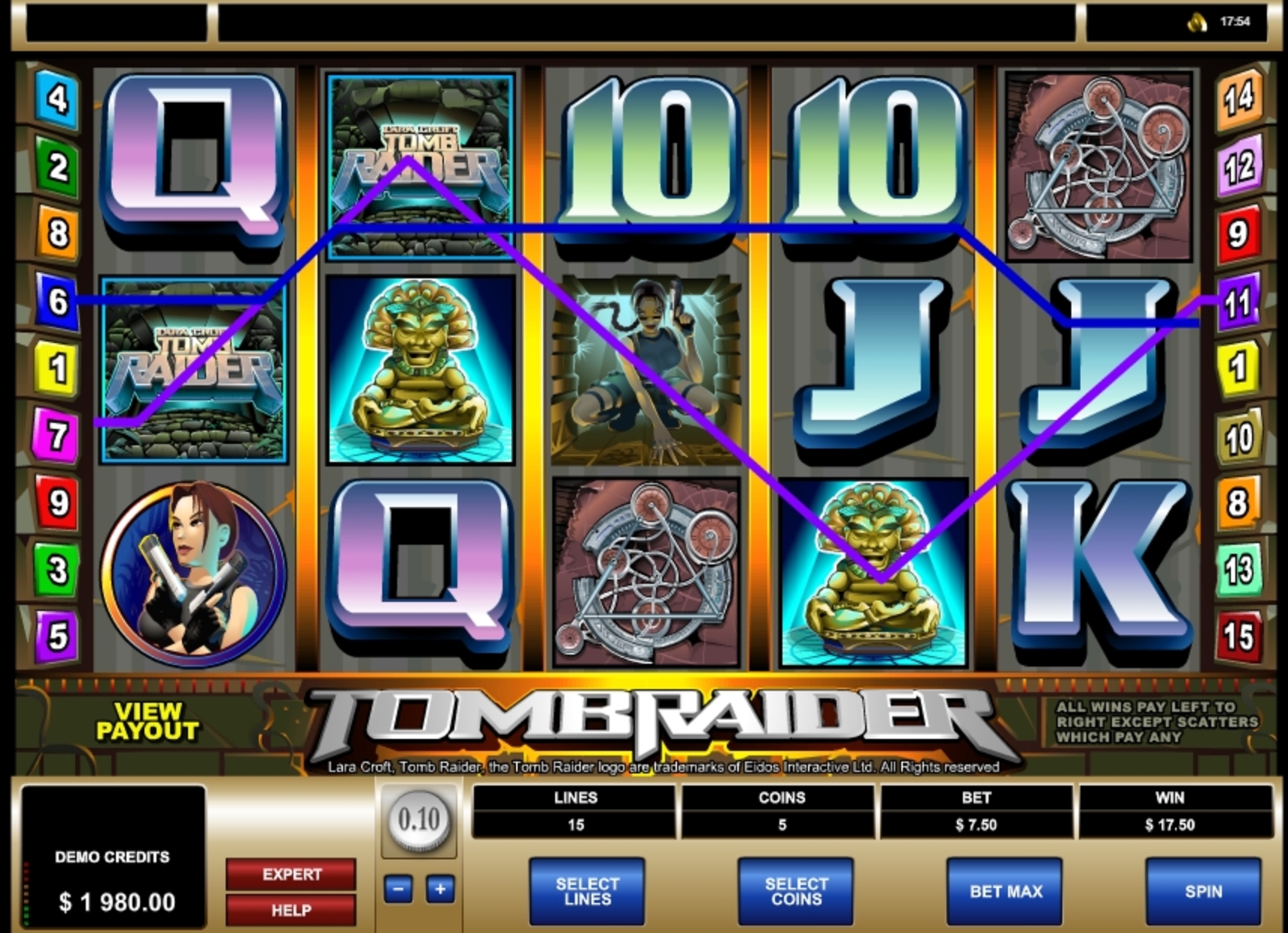 Win Money in Tomb Raider Free Slot Game by Microgaming