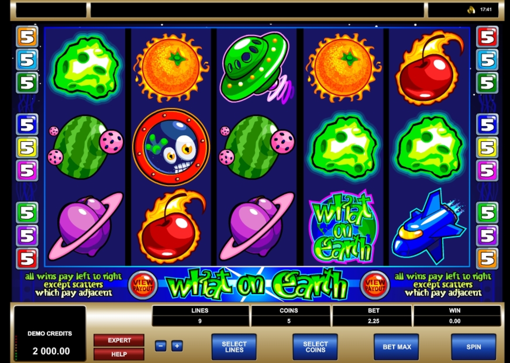 Reels in What on Earth Slot Game by Microgaming