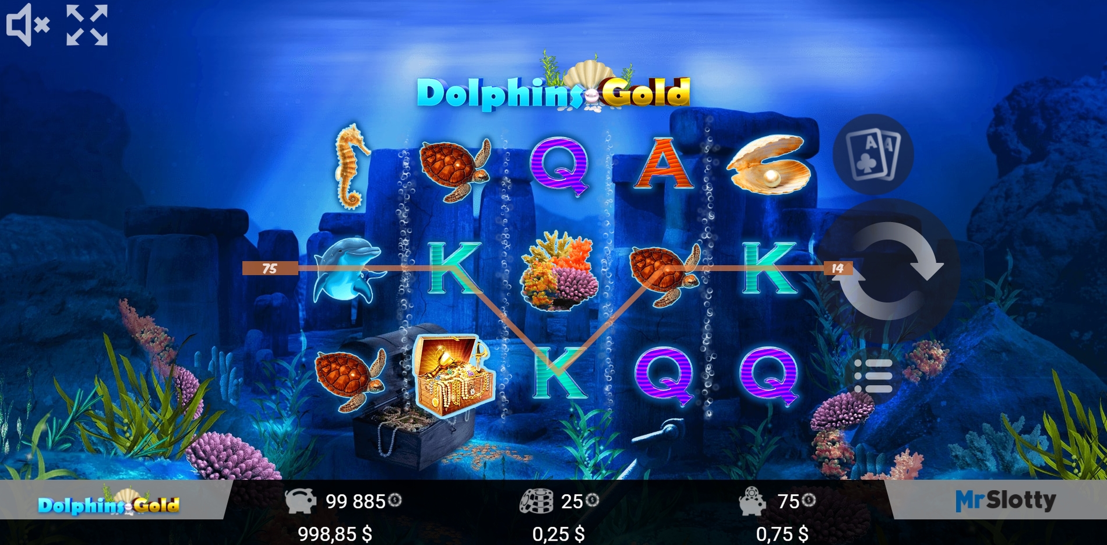 Win Money in Dolphins Gold Free Slot Game by Mr Slotty