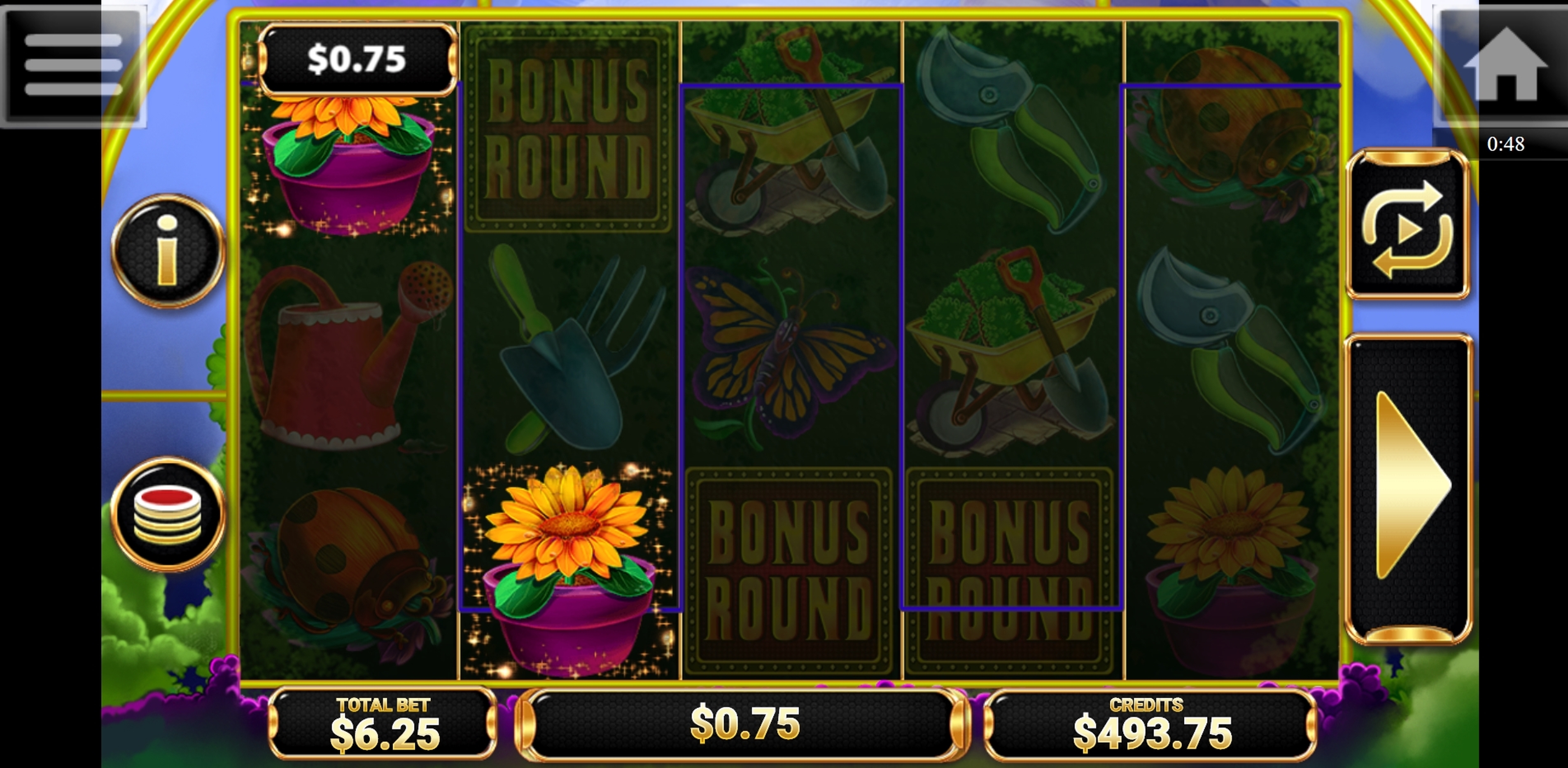 Win Money in Cash Garden Free Slot Game by Multislot
