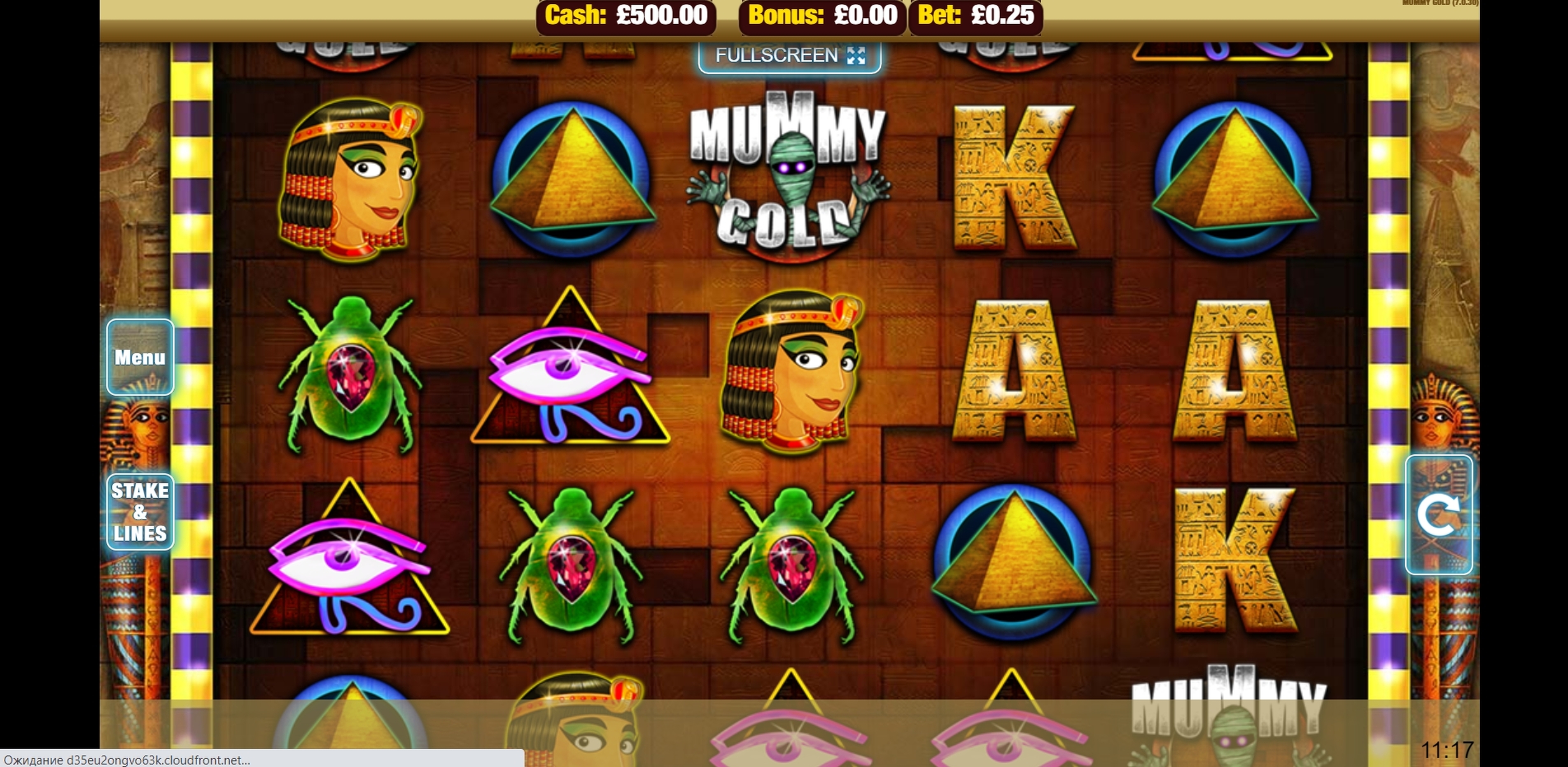 Reels in Mummy Gold Slot Game by Nektan