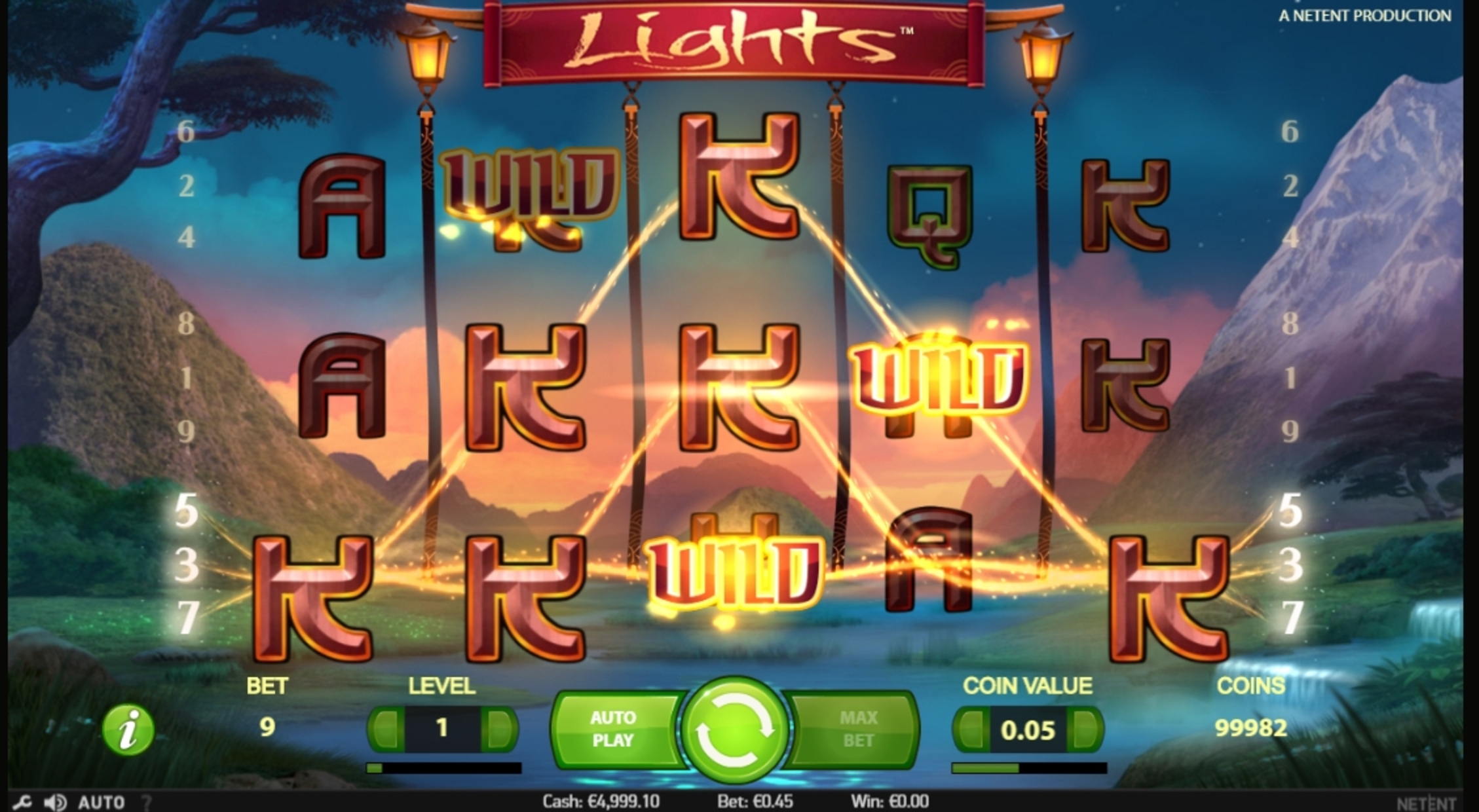 Win Money in Lights Free Slot Game by NetEnt