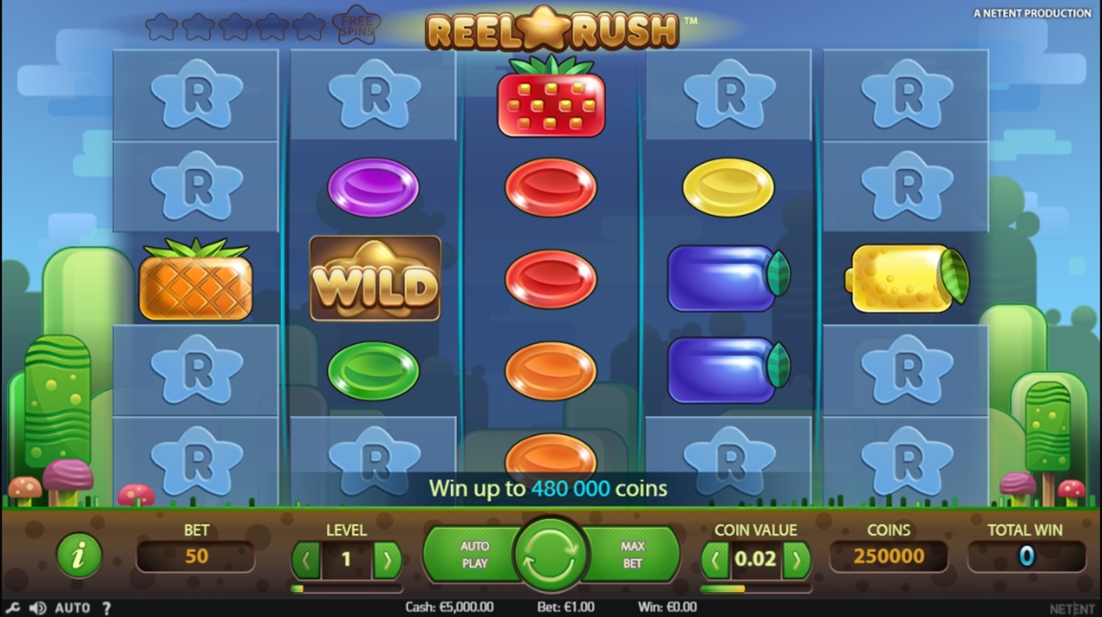 Reels in Reel Rush Slot Game by NetEnt