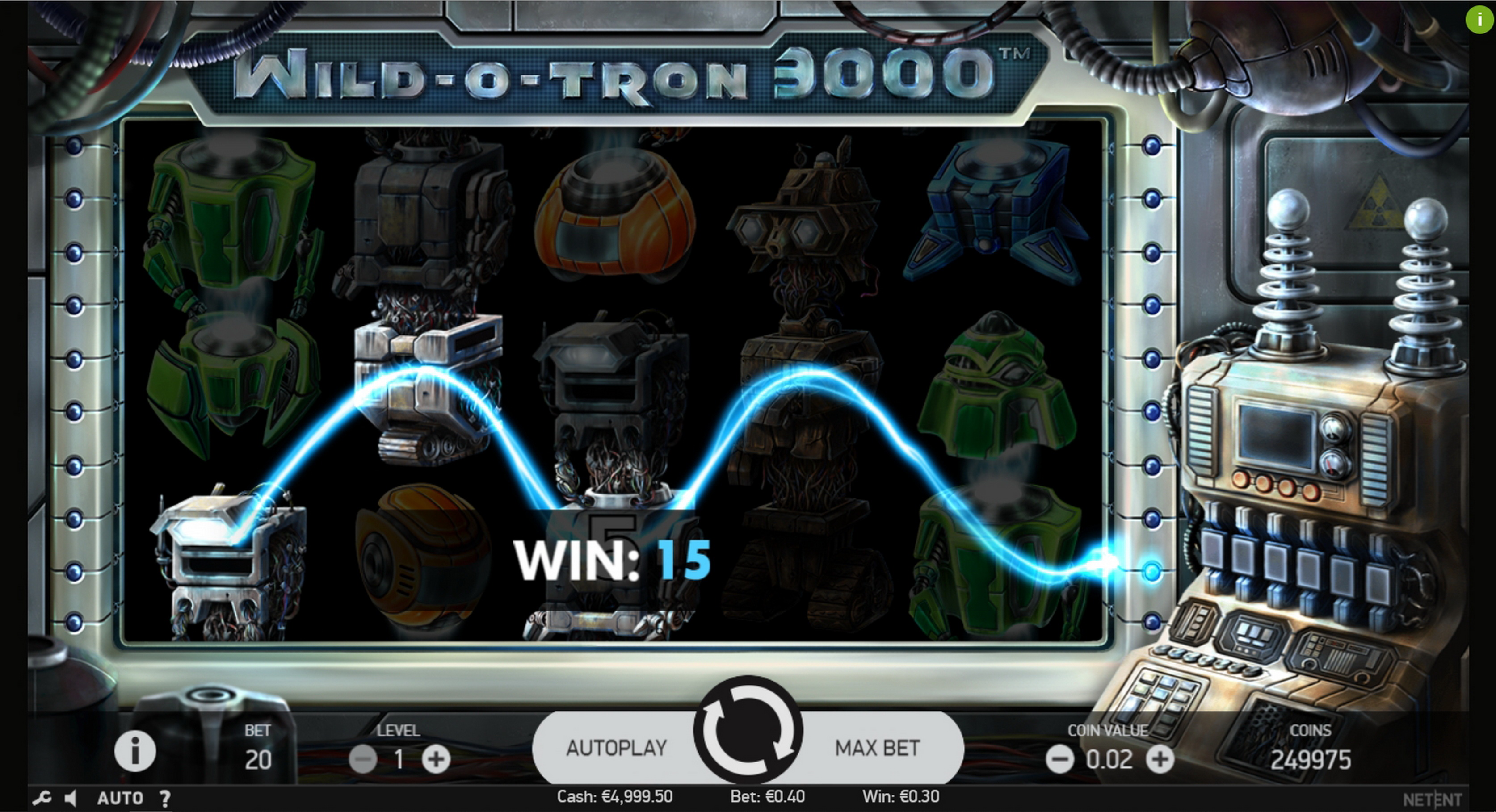 Win Money in Wild-O-Tron 3000 Free Slot Game by NetEnt