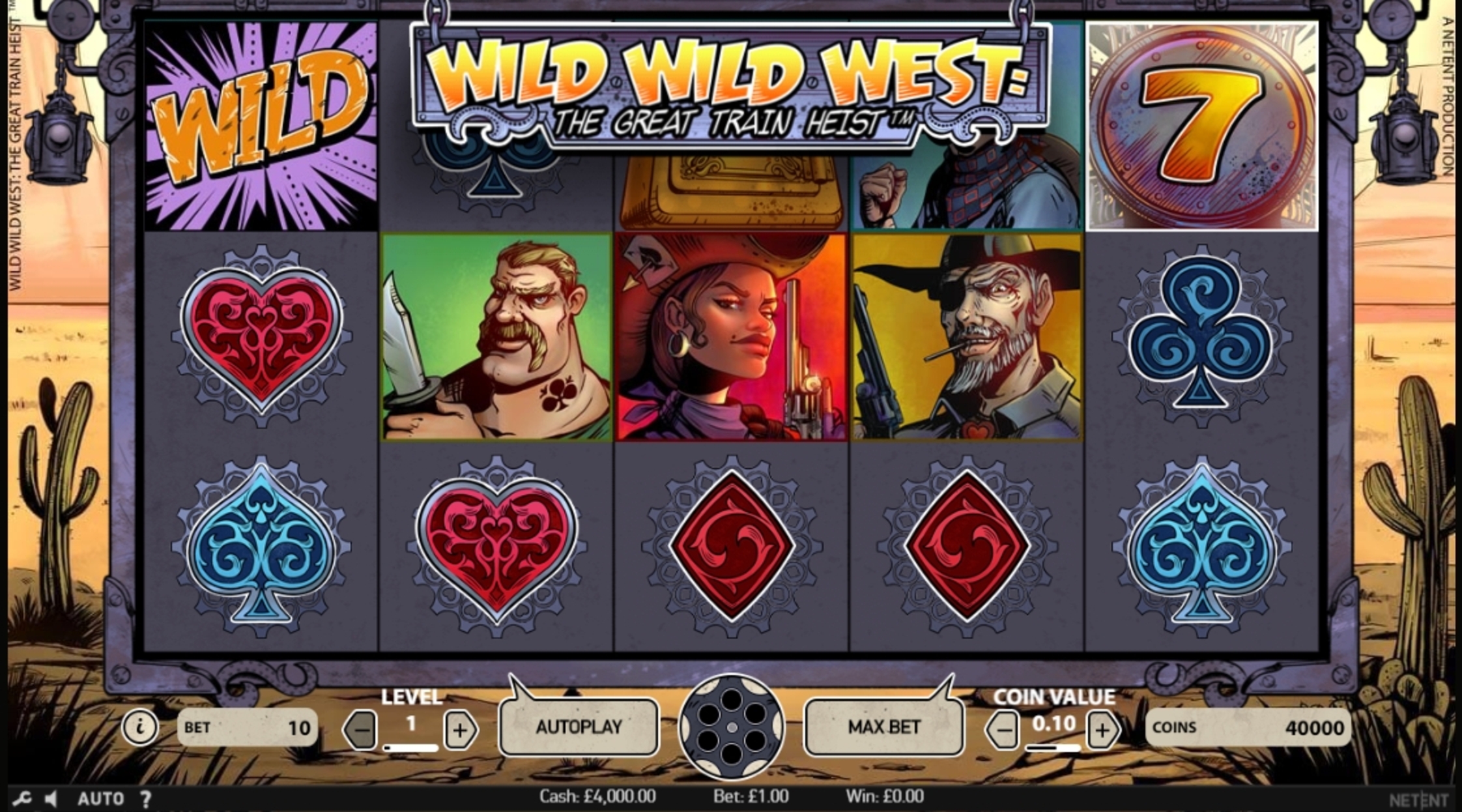 Reels in Wild Wild West Slot Game by NetEnt