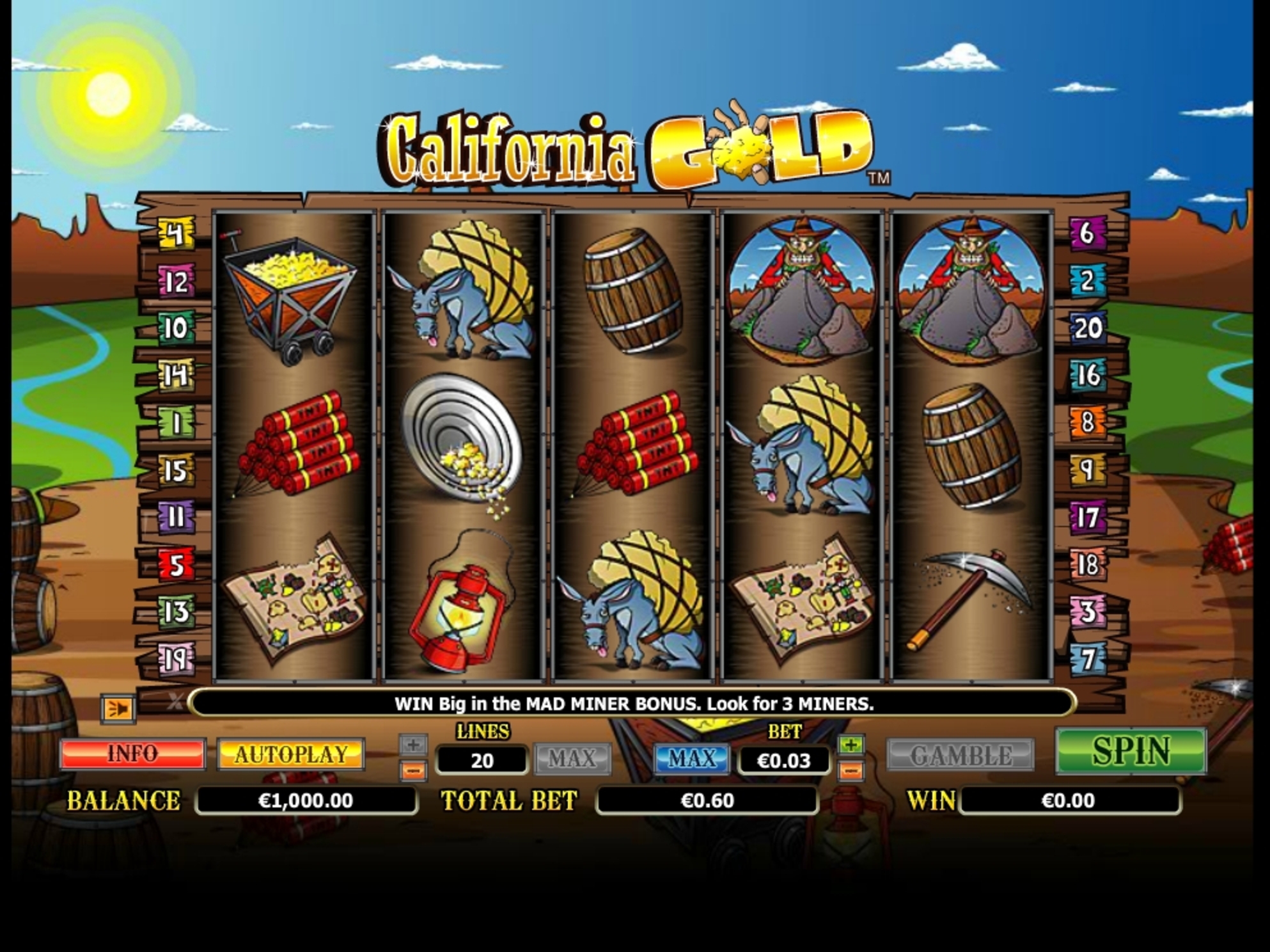 Reels in California Gold Slot Game by NextGen Gaming