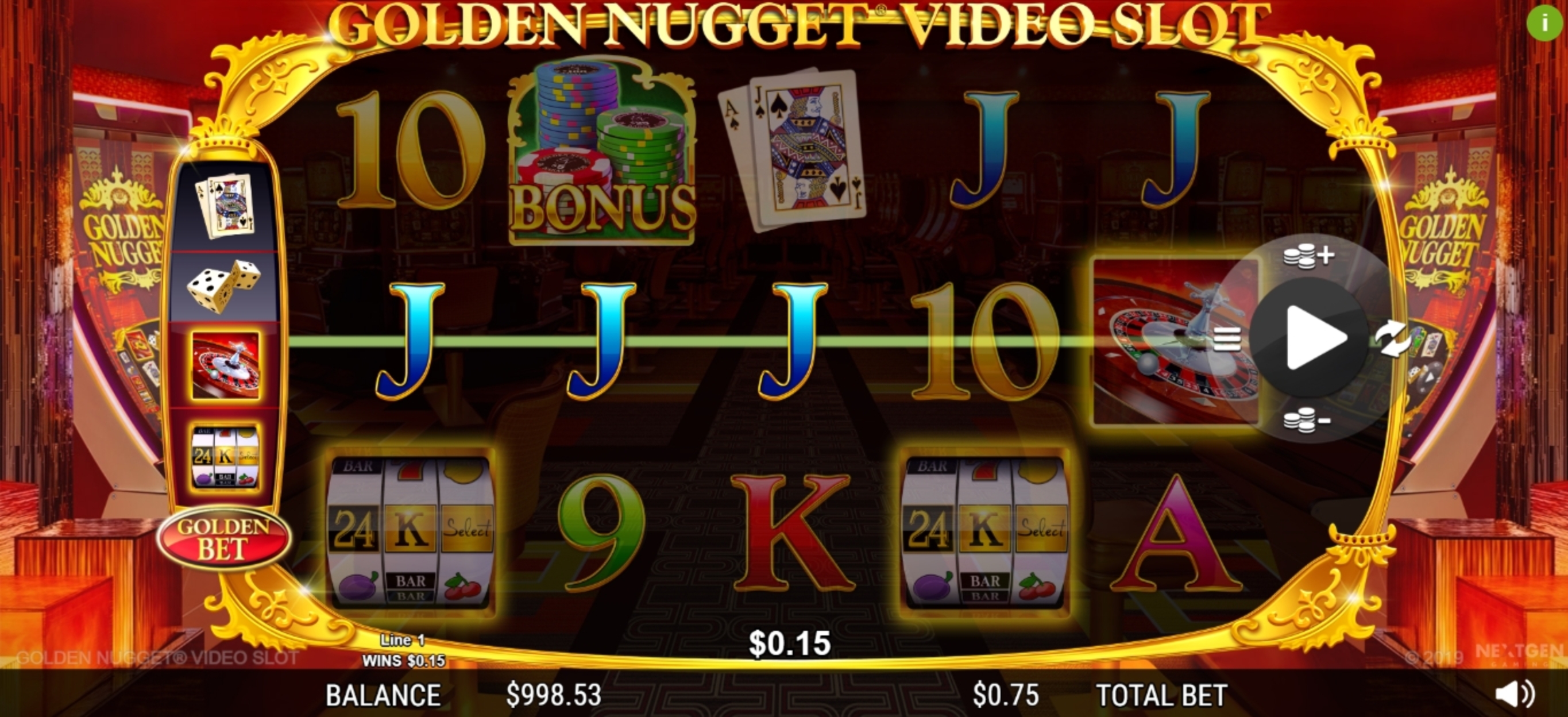 Win Money in Golden Nugget Free Slot Game by NextGen Gaming