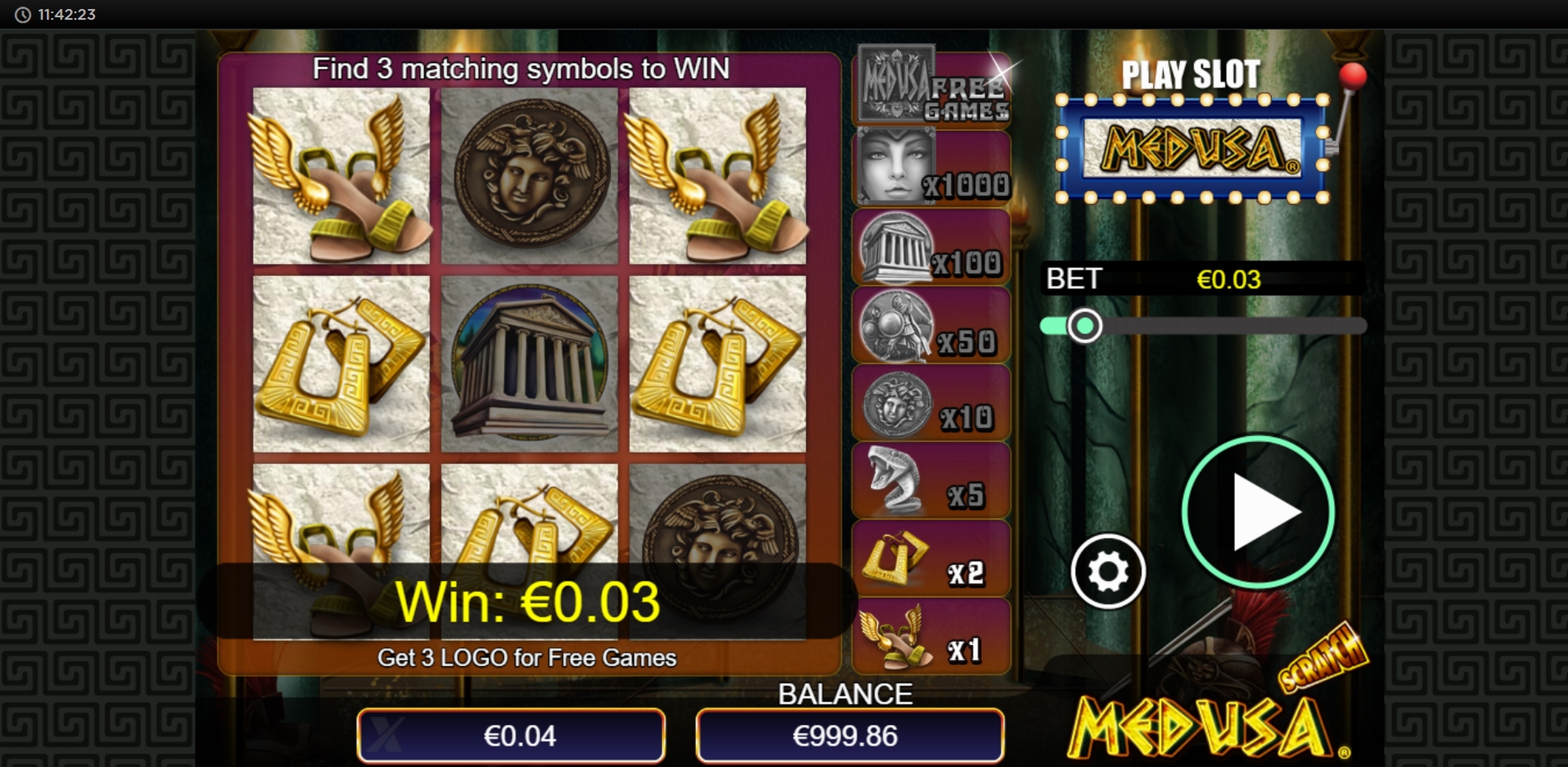 Win Money in Scratch Medusa Free Slot Game by NextGen Gaming