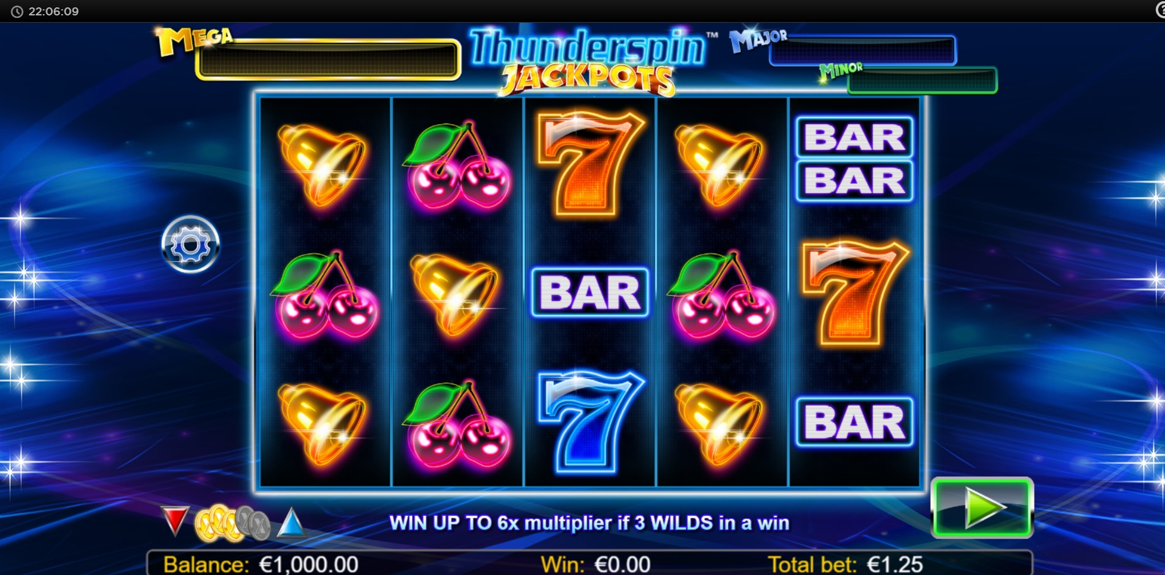 Reels in Thunderspin Jackpots Slot Game by NextGen Gaming