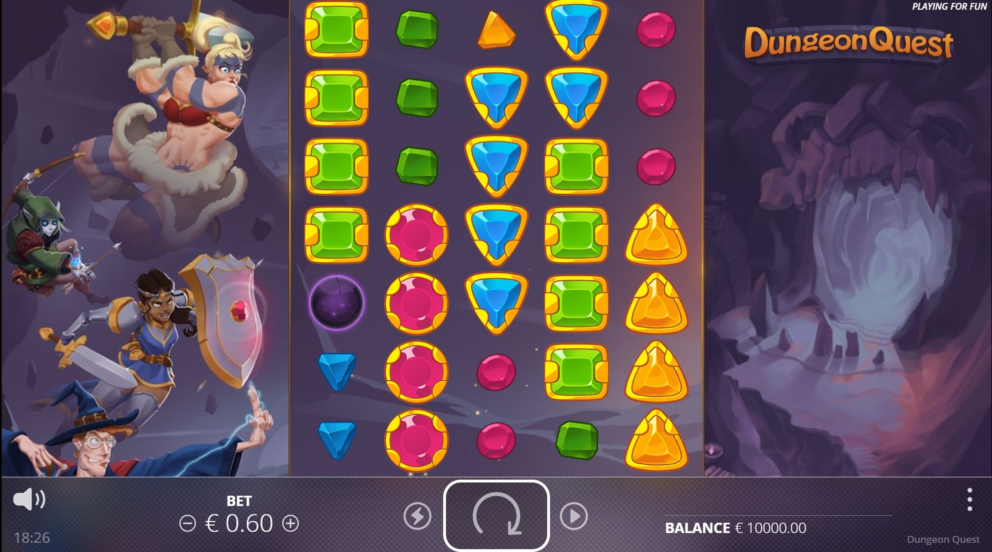 Reels in Dungeon Quest Slot Game by Nolimit City