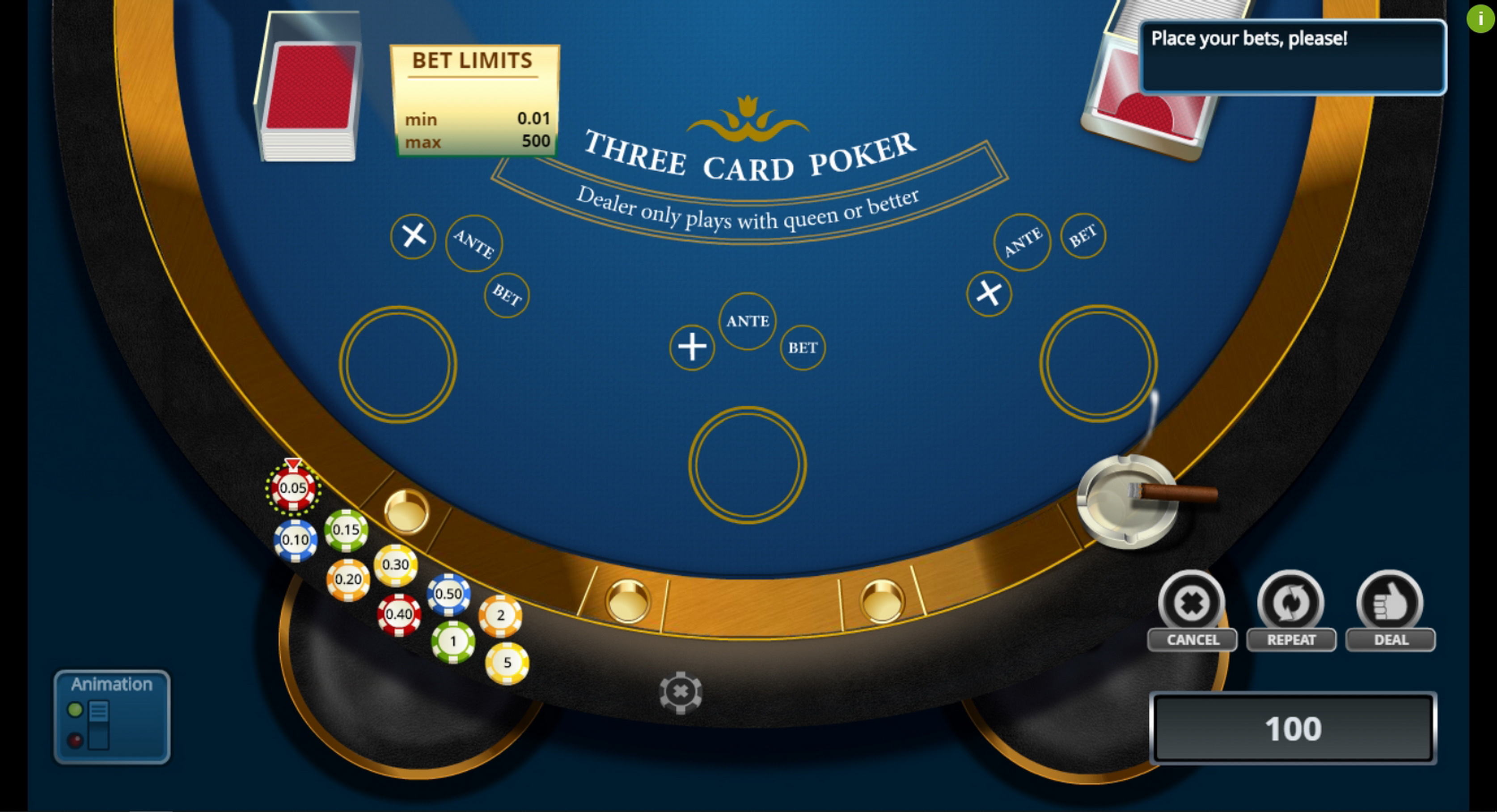 Reels in 3 Card Poker Slot Game by Novomatic