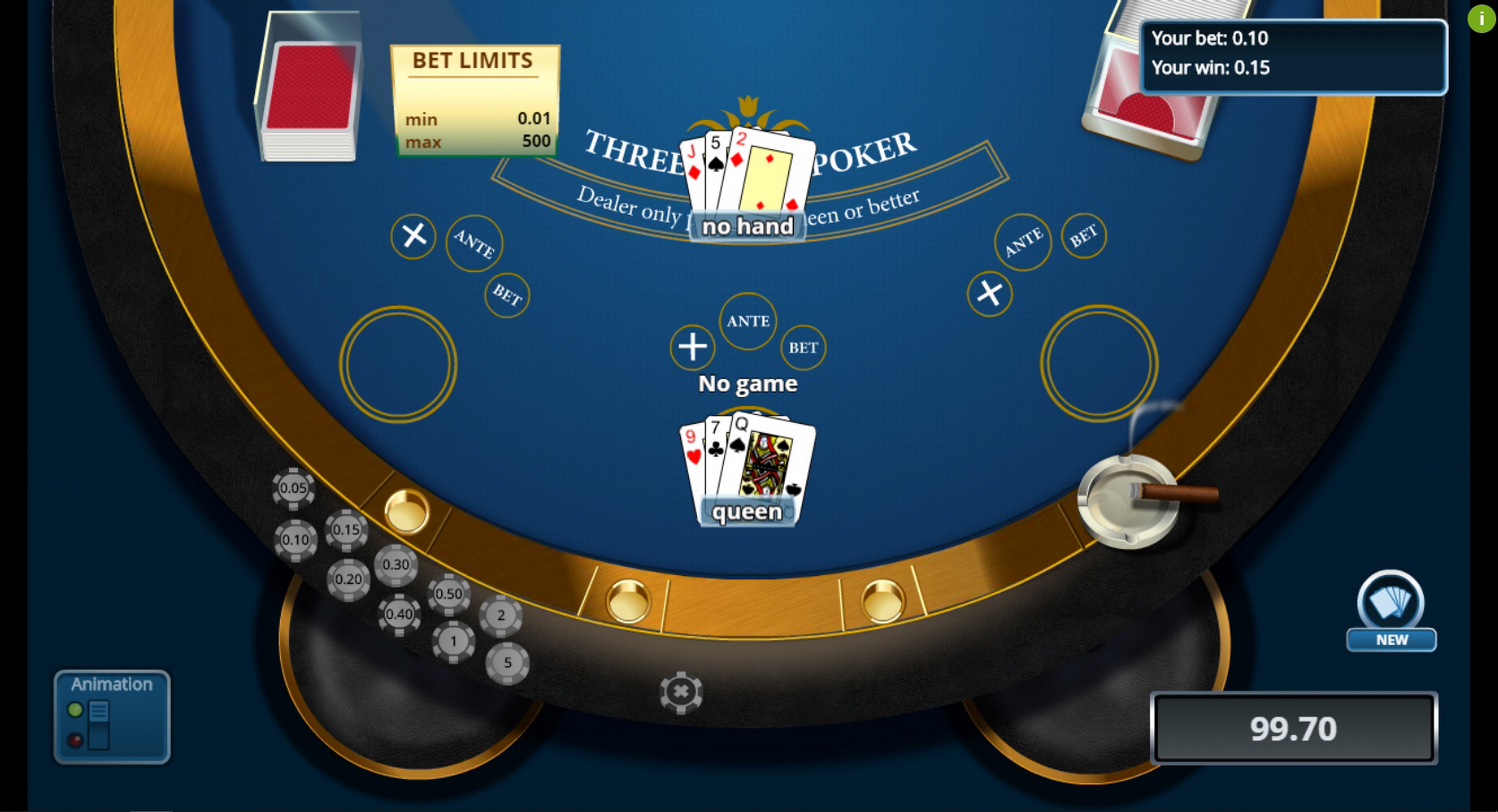 Win Money in 3 Card Poker Free Slot Game by Novomatic