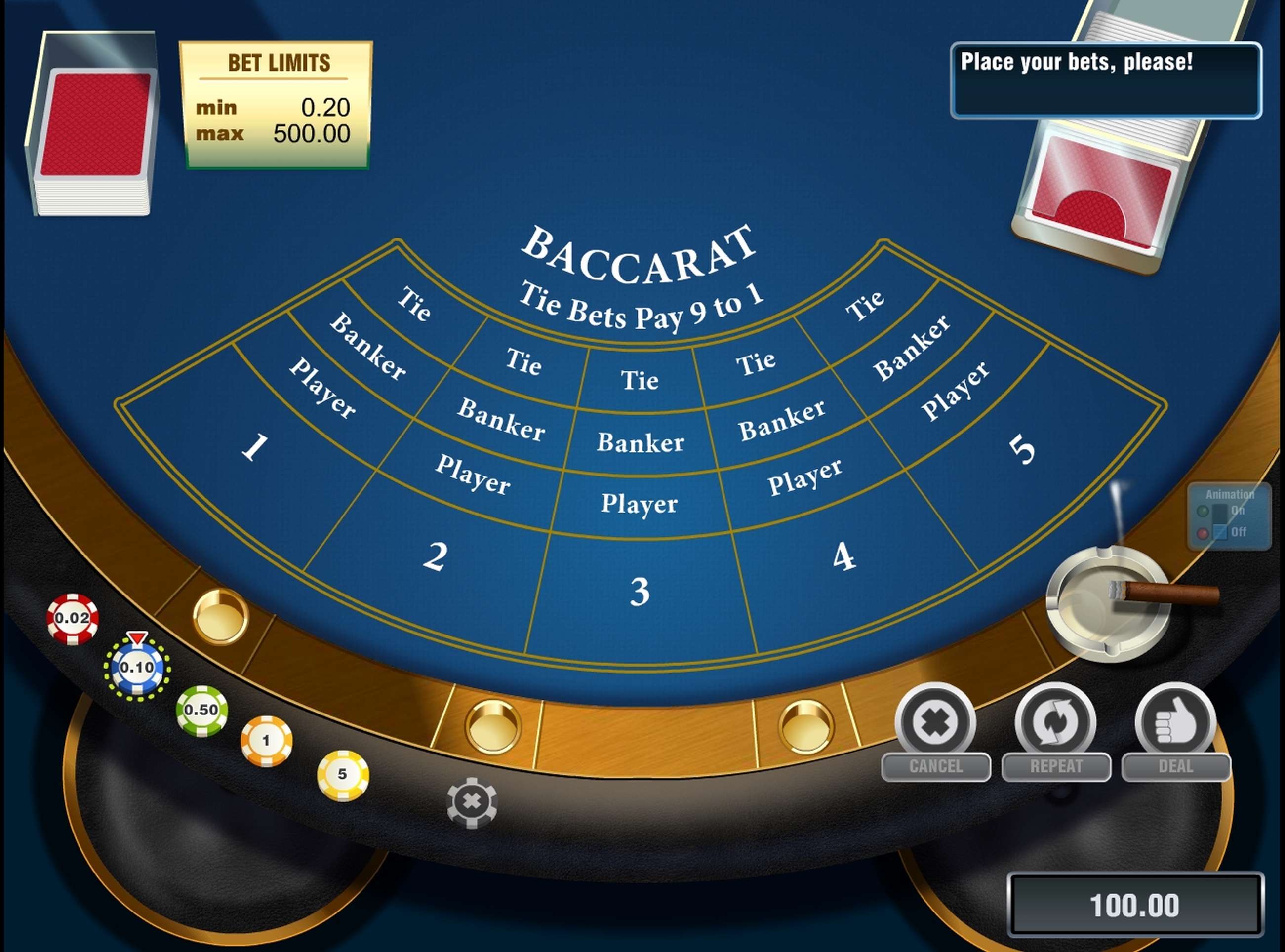 Reels in Baccarat Slot Game by Novomatic