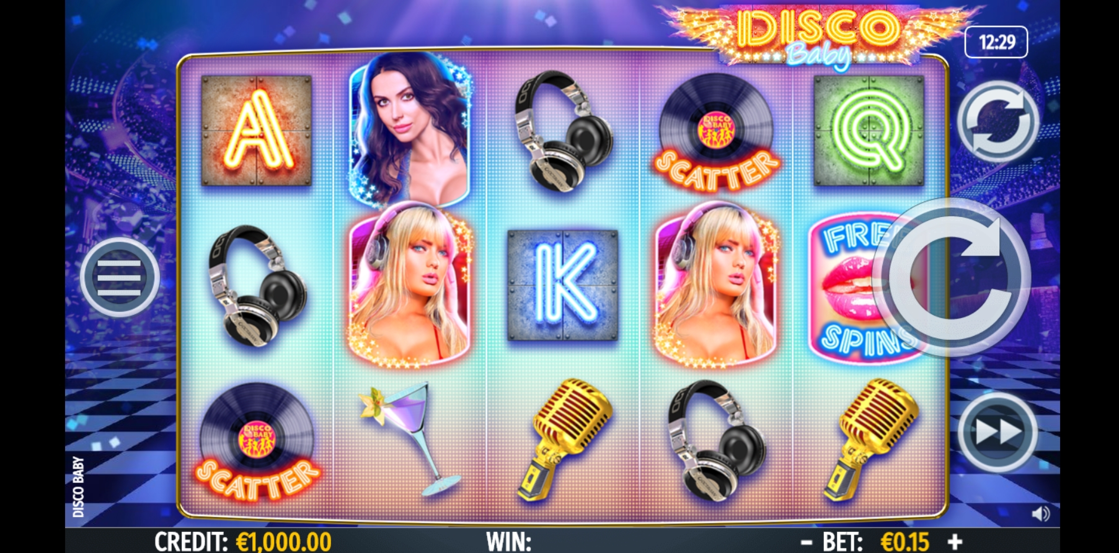 Reels in Disco Baby Slot Game by Octavian Gaming
