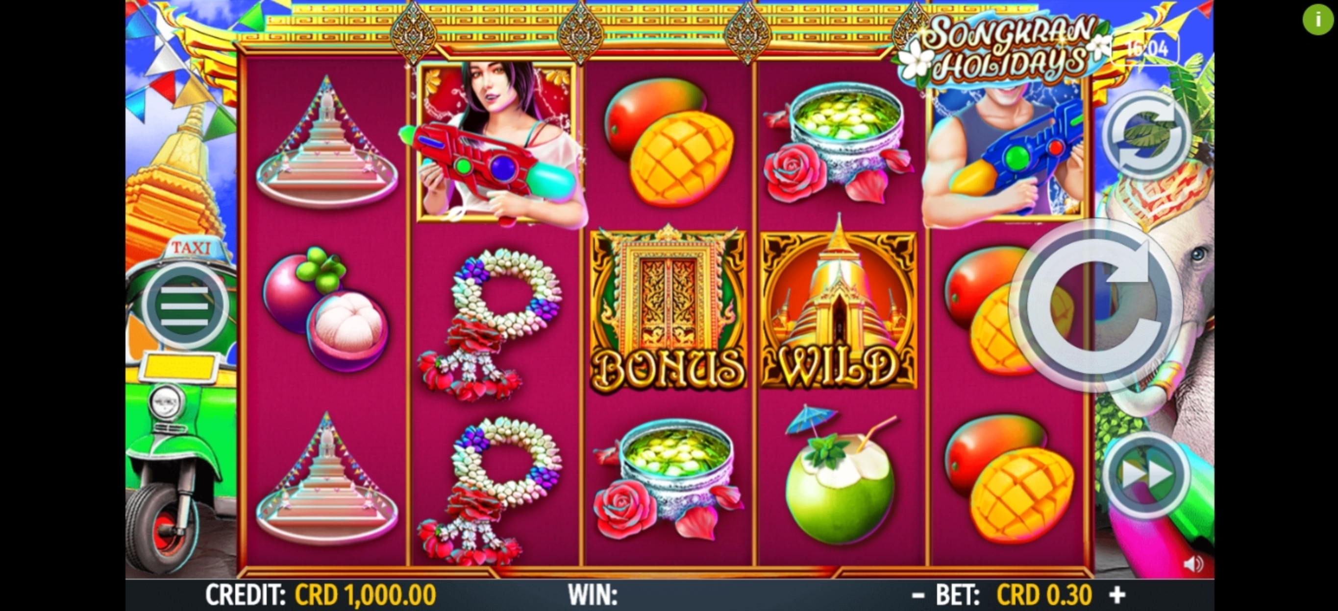 Reels in Songkran Holidays Slot Game by Octavian Gaming