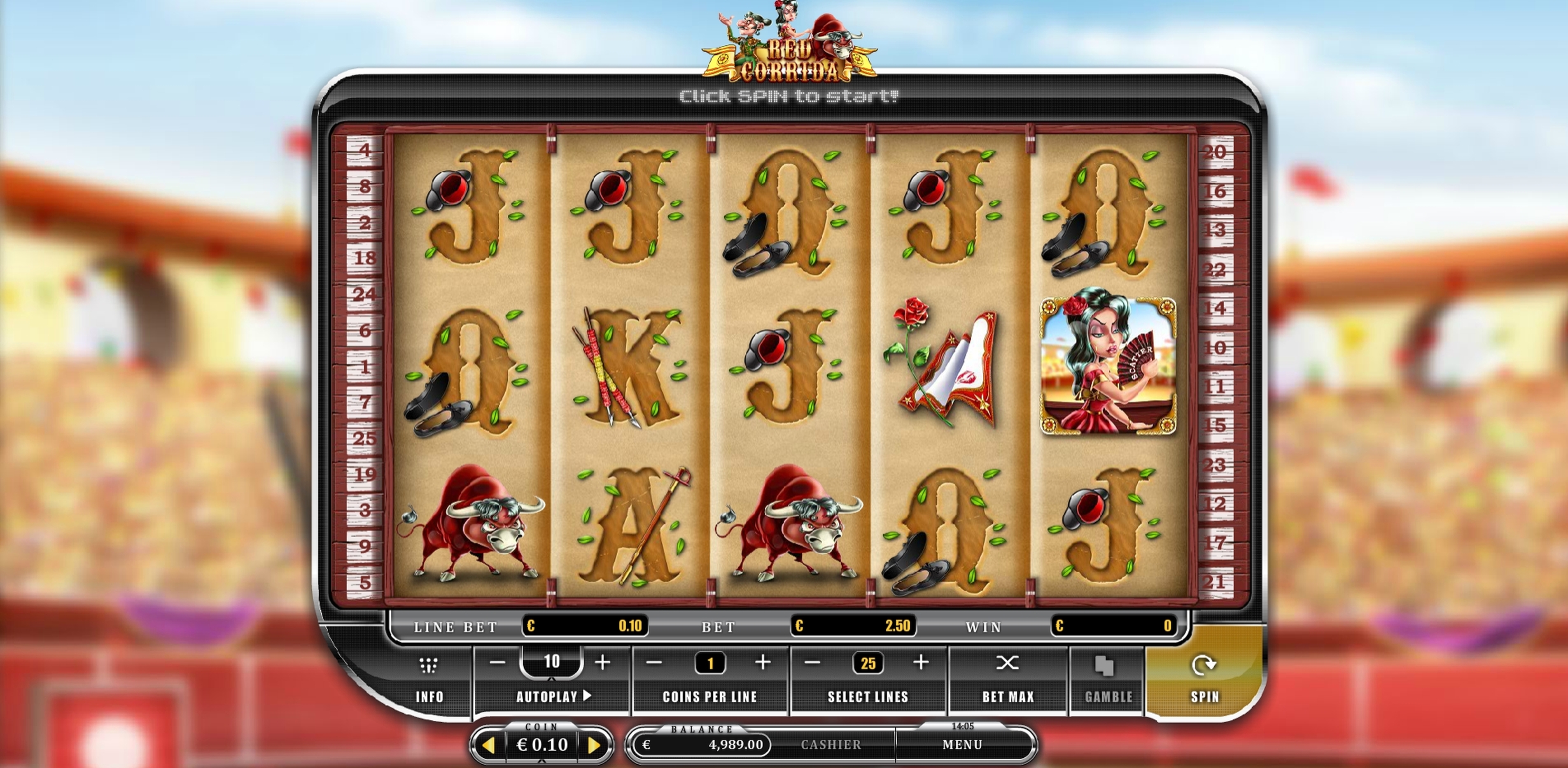 Reels in Red Corrida Slot Game by Oryx Gaming
