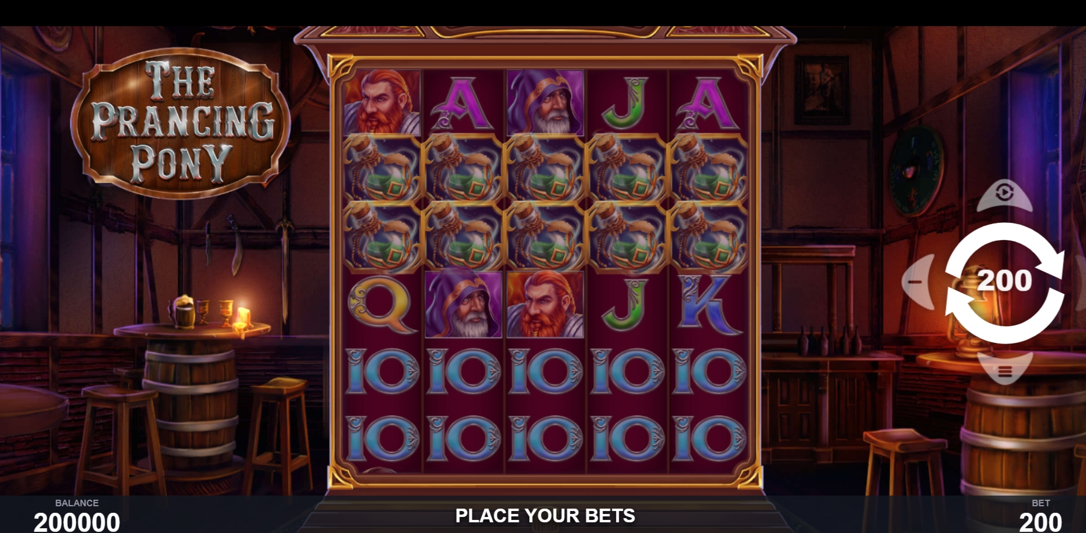 Reels in The Prancing Pony Slot Game by PariPlay