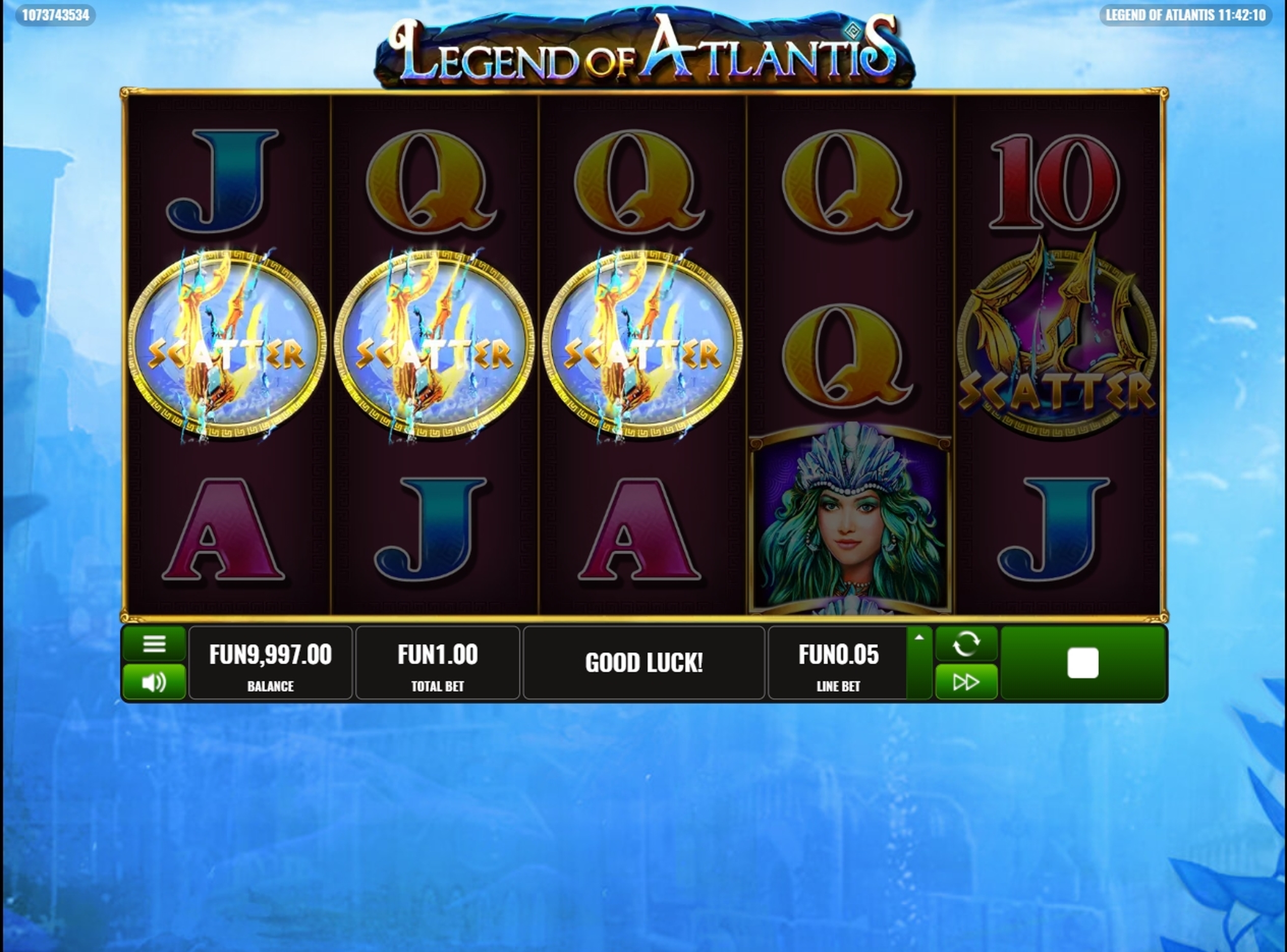 Win Money in Legend of Atlantis Free Slot Game by Platipus