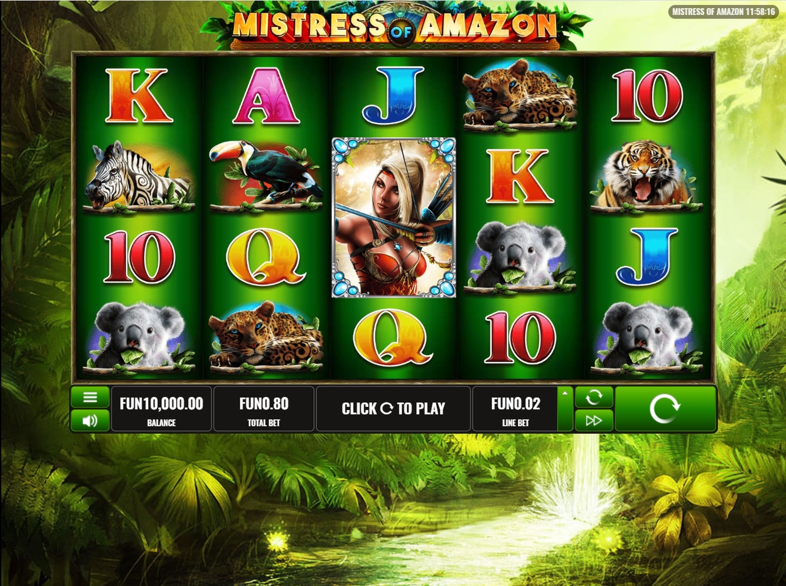 Reels in Mistress of Amazon Slot Game by Platipus