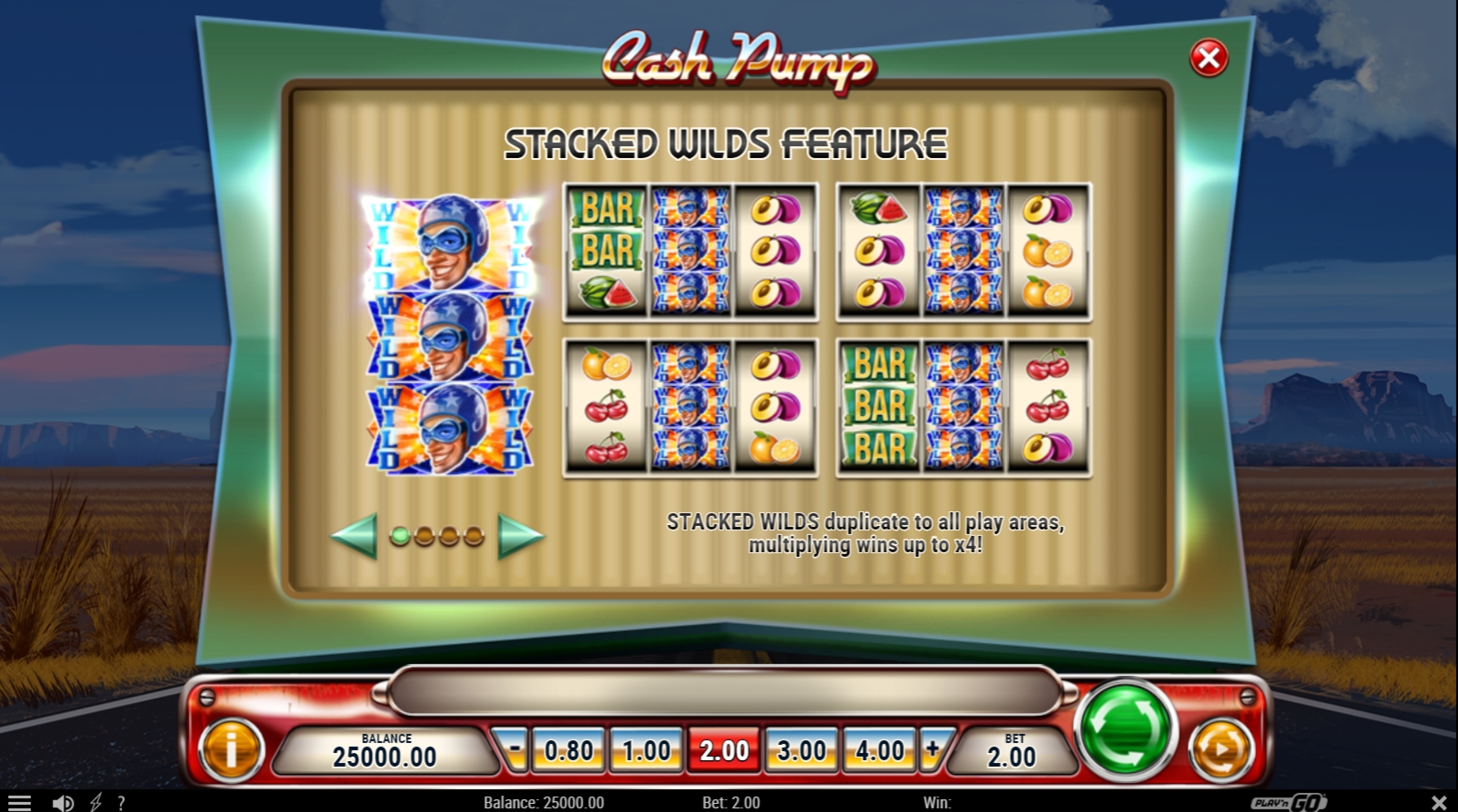 Info of Cash Pump Slot Game by Playn GO
