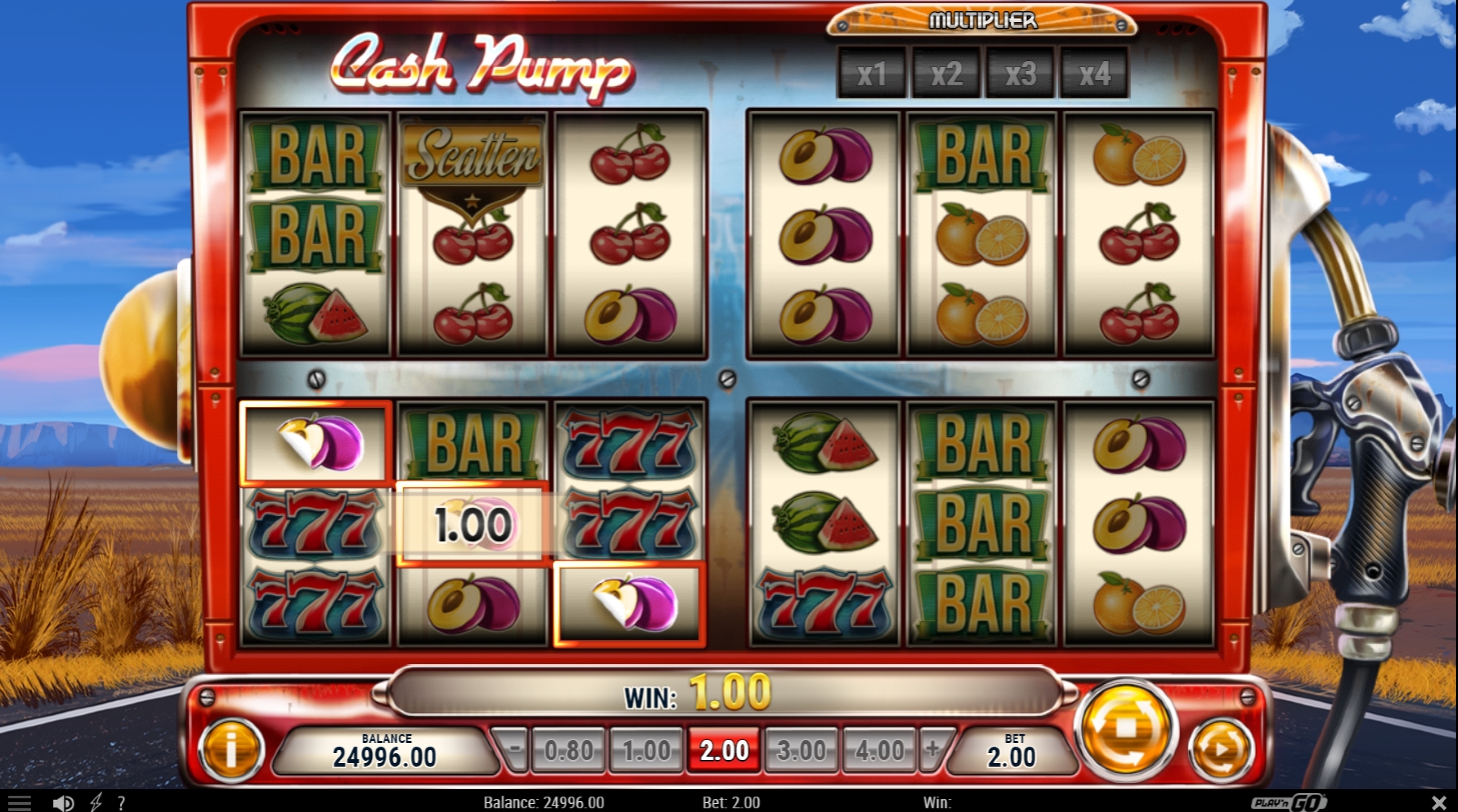 Win Money in Cash Pump Free Slot Game by Playn GO