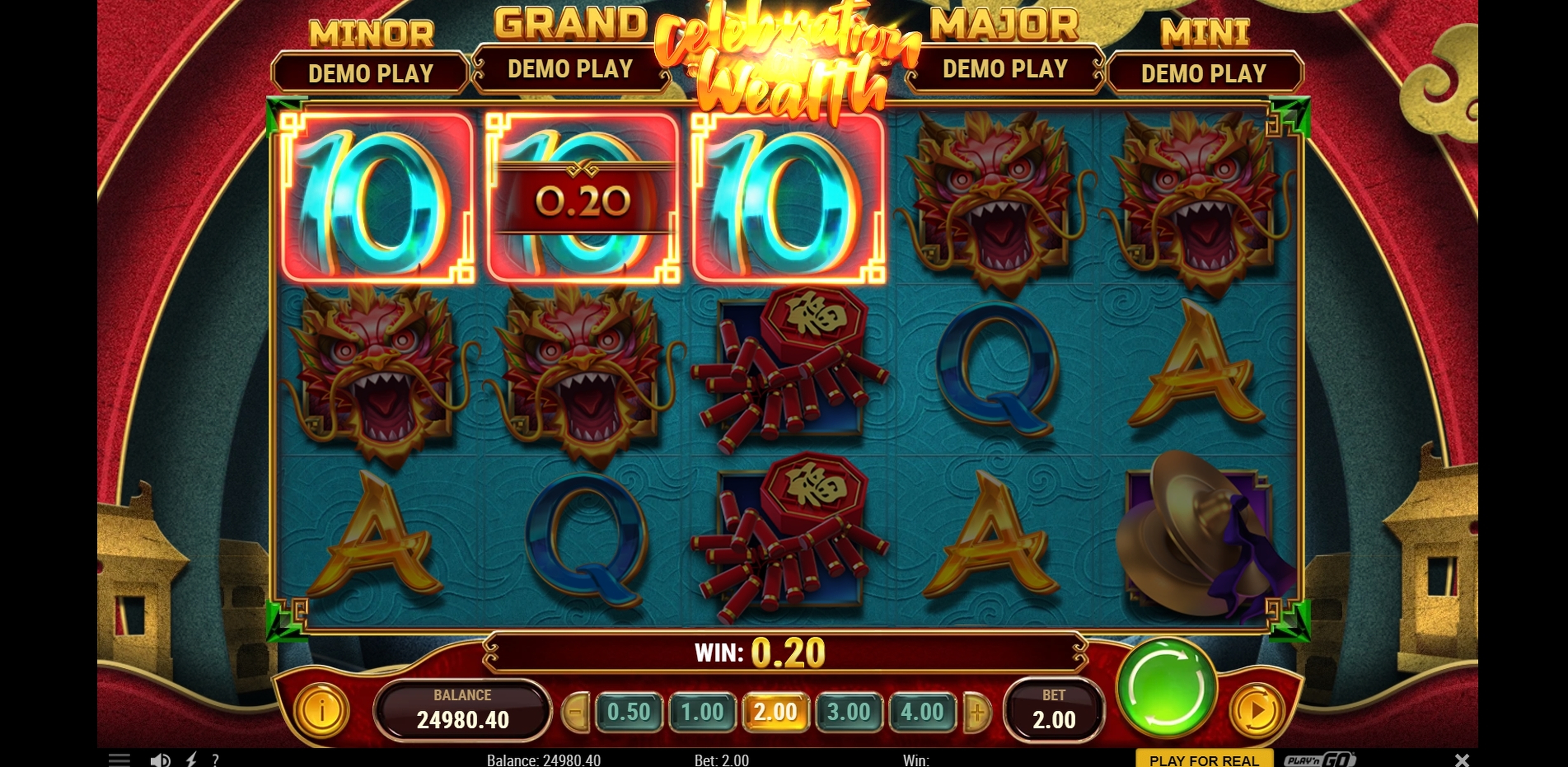 Win Money in Celebration of Wealth Free Slot Game by Playn GO