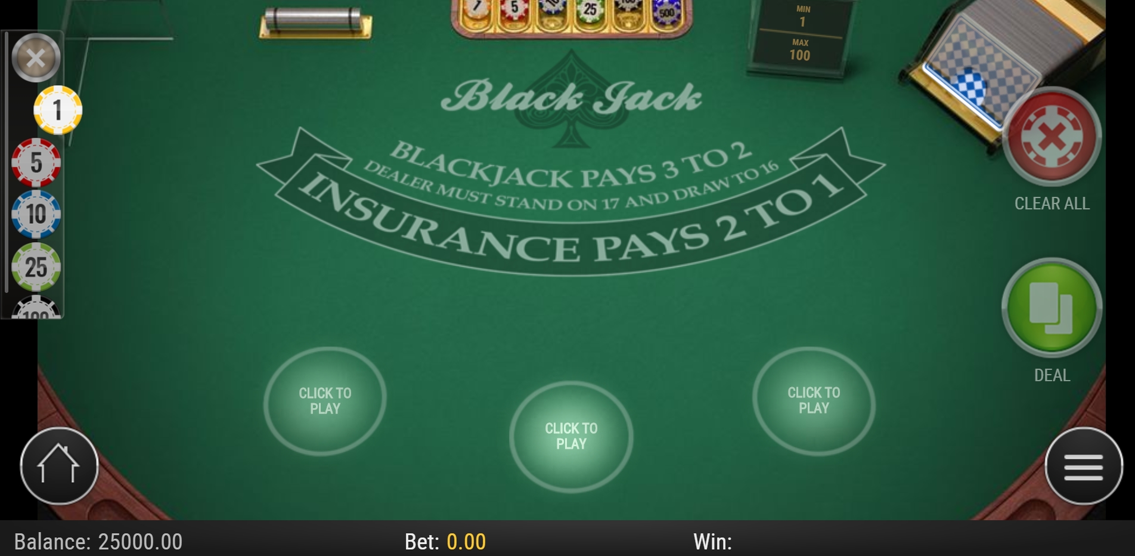 Reels in European Blackjack MH Slot Game by Playn GO
