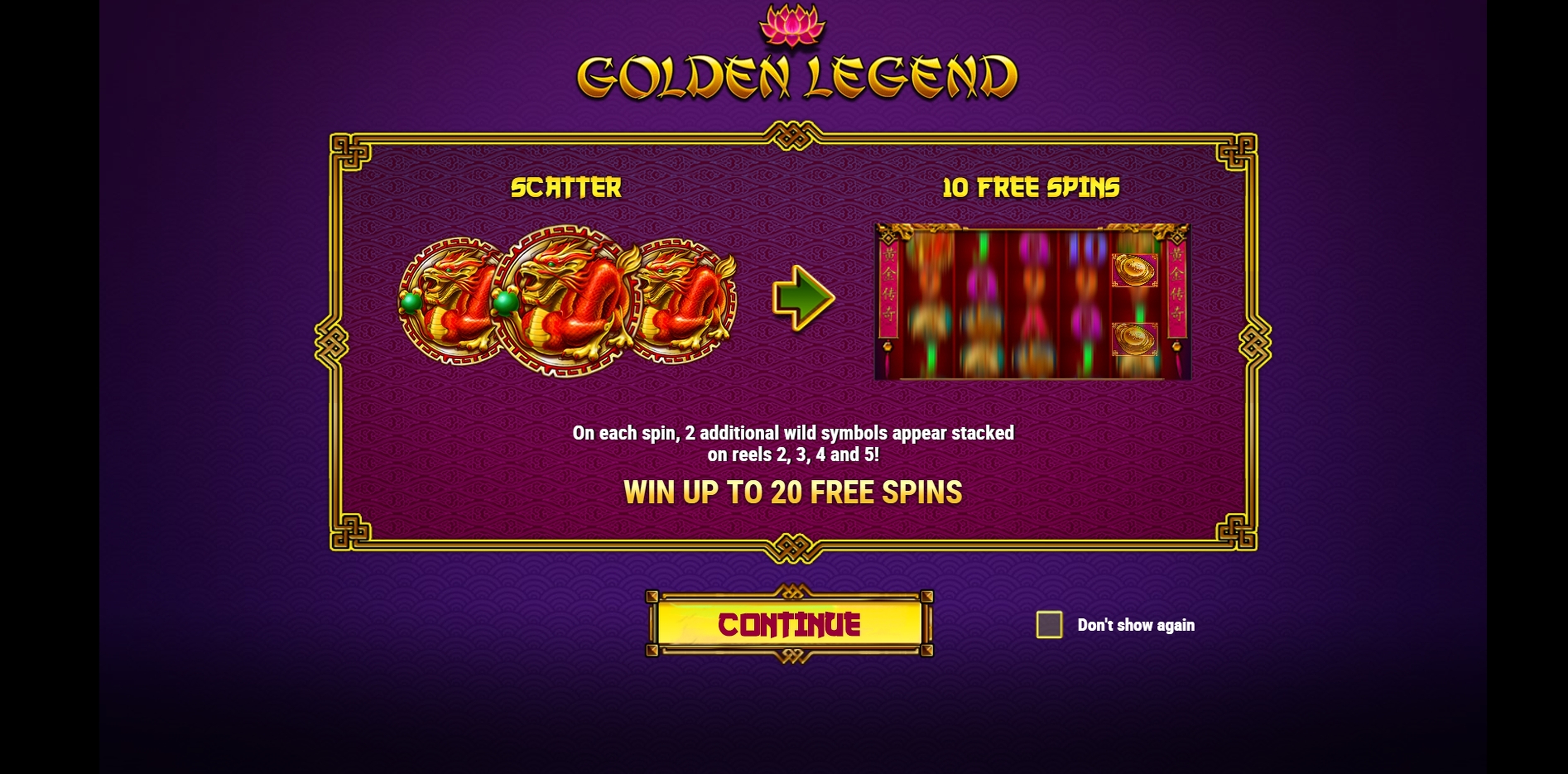 Play Golden Legend Free Casino Slot Game by Playn GO