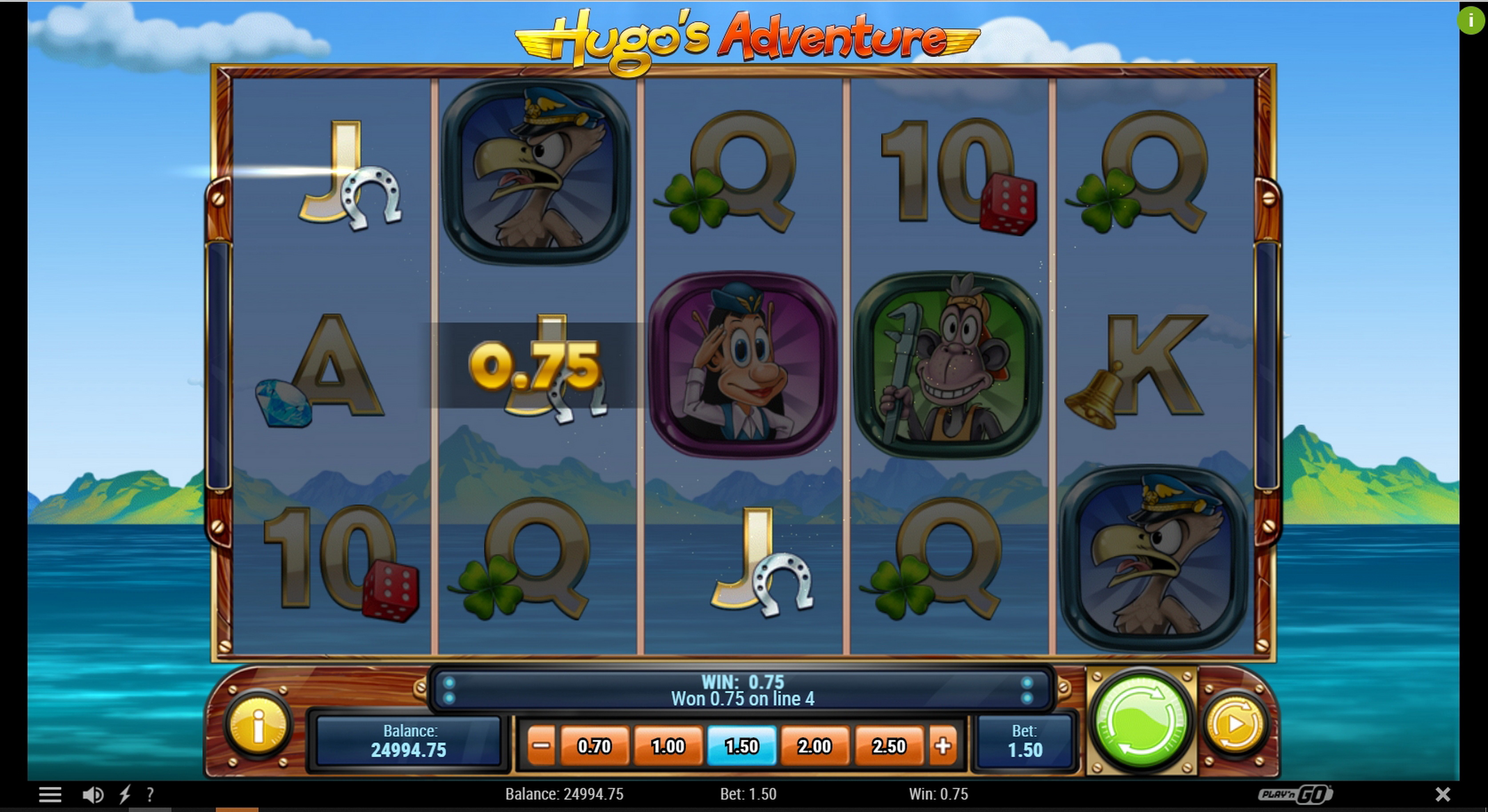 Win Money in Hugo's Adventure Free Slot Game by Playn GO