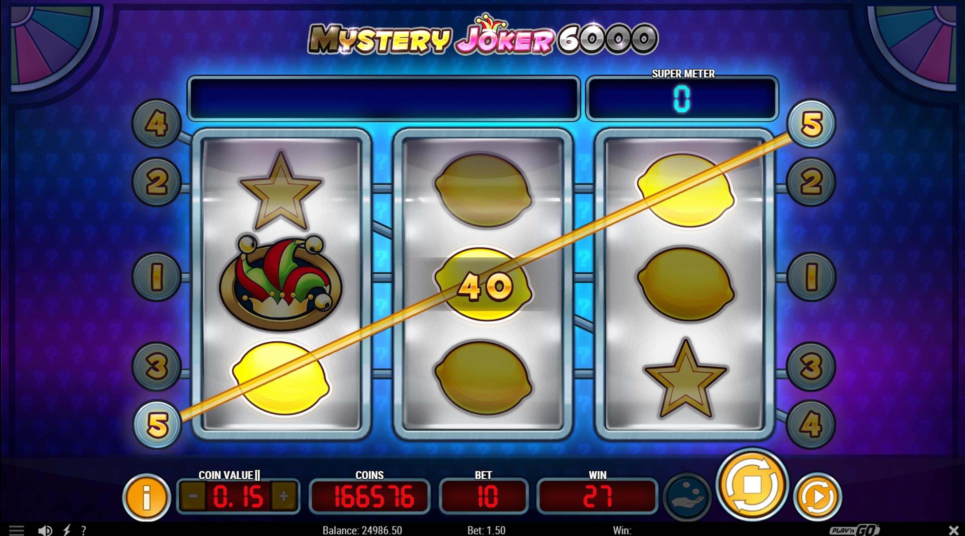 Win Money in Mystery Joker 6000 Free Slot Game by Playn GO