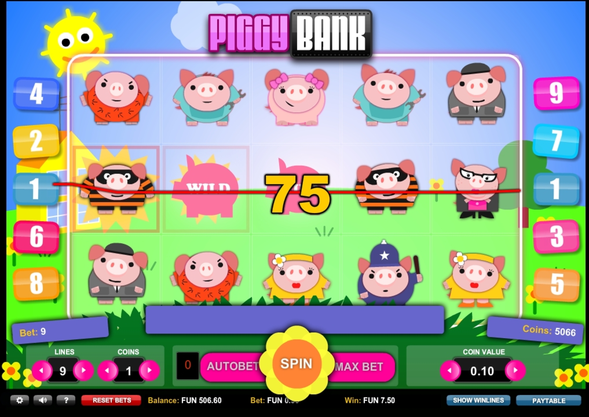 Win Money in Piggy Bank Free Slot Game by Playn GO