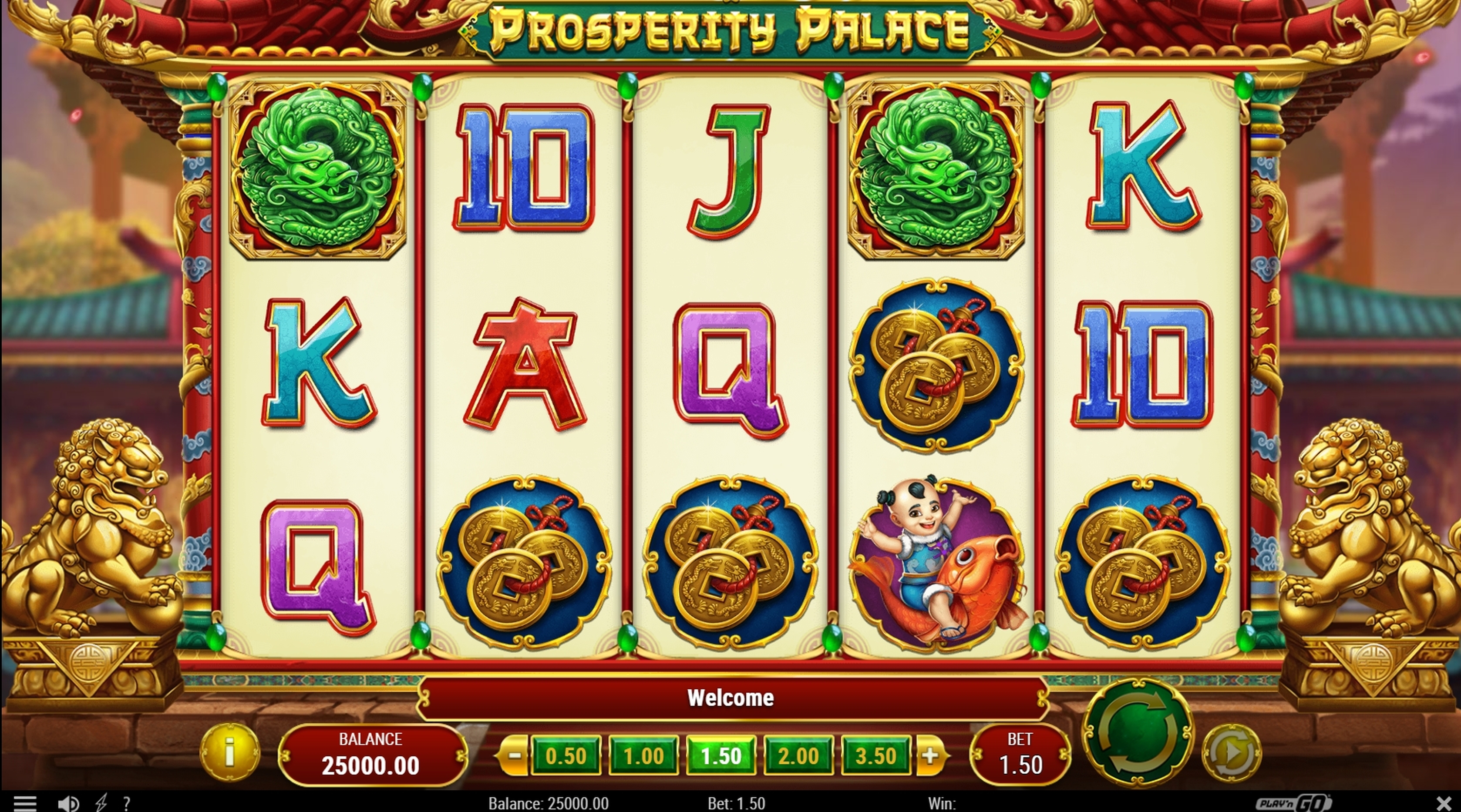 Reels in Prosperity Palace Slot Game by Playn GO