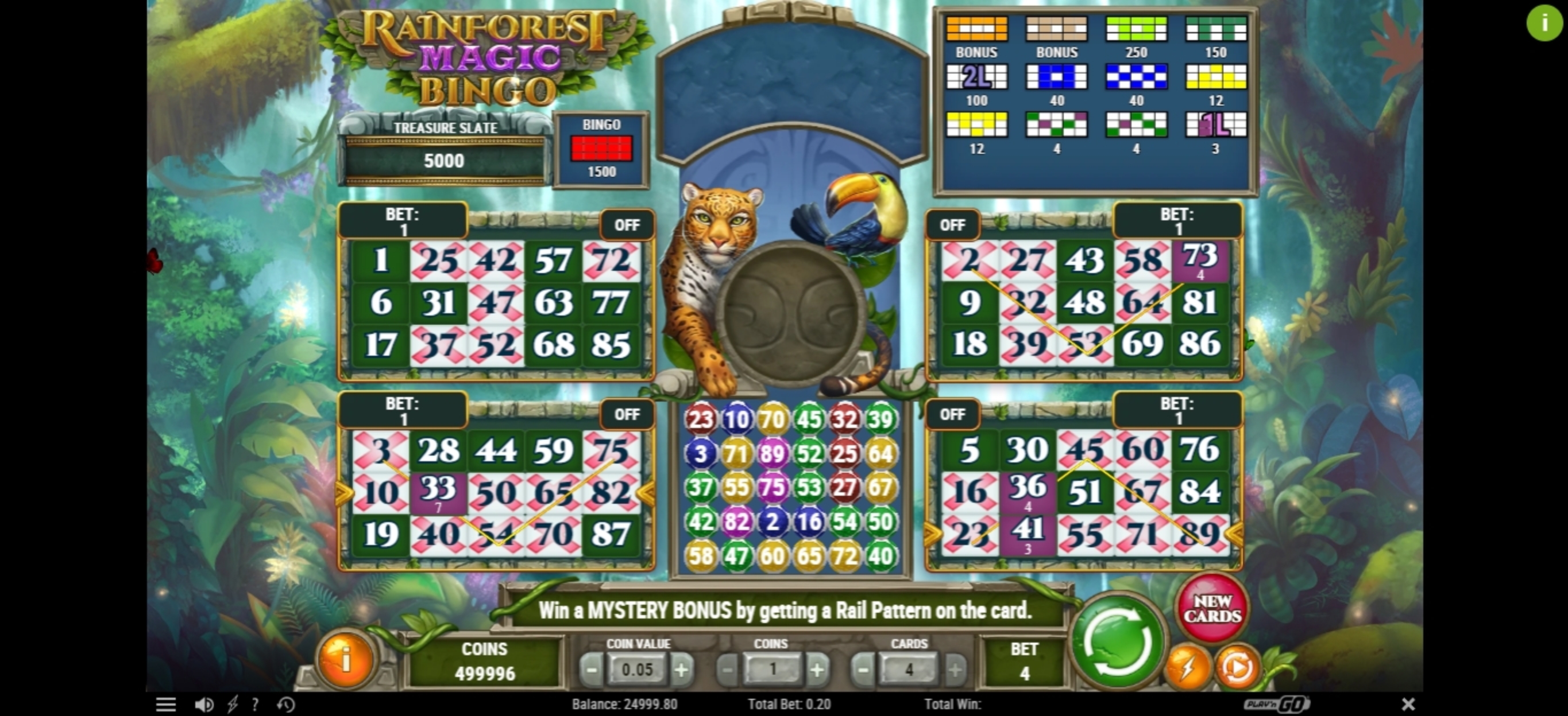 Win Money in Rainforest Magic Bingo Free Slot Game by Playn GO