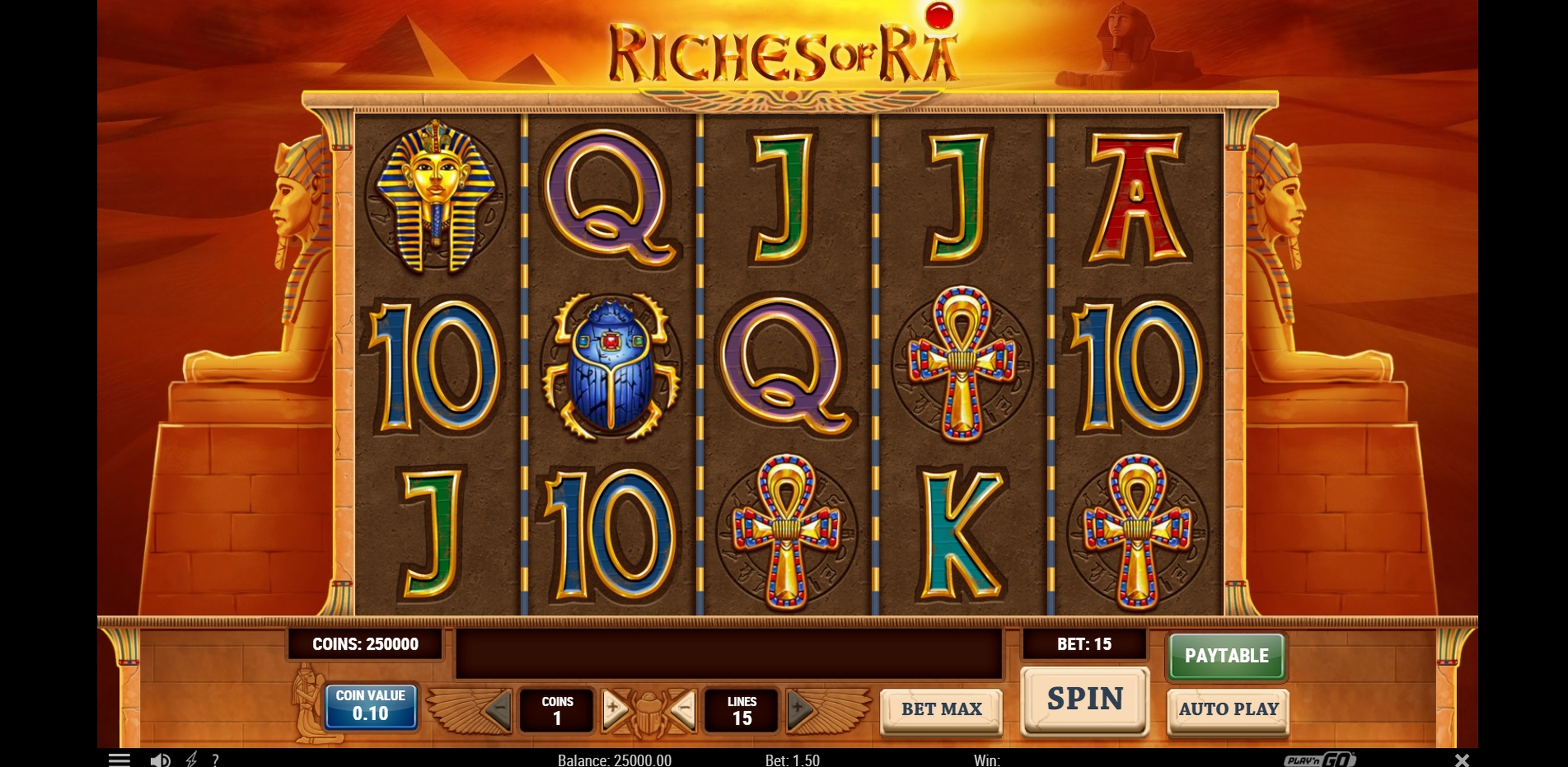 Reels in Riches of Ra Slot Slot Game by Playn GO