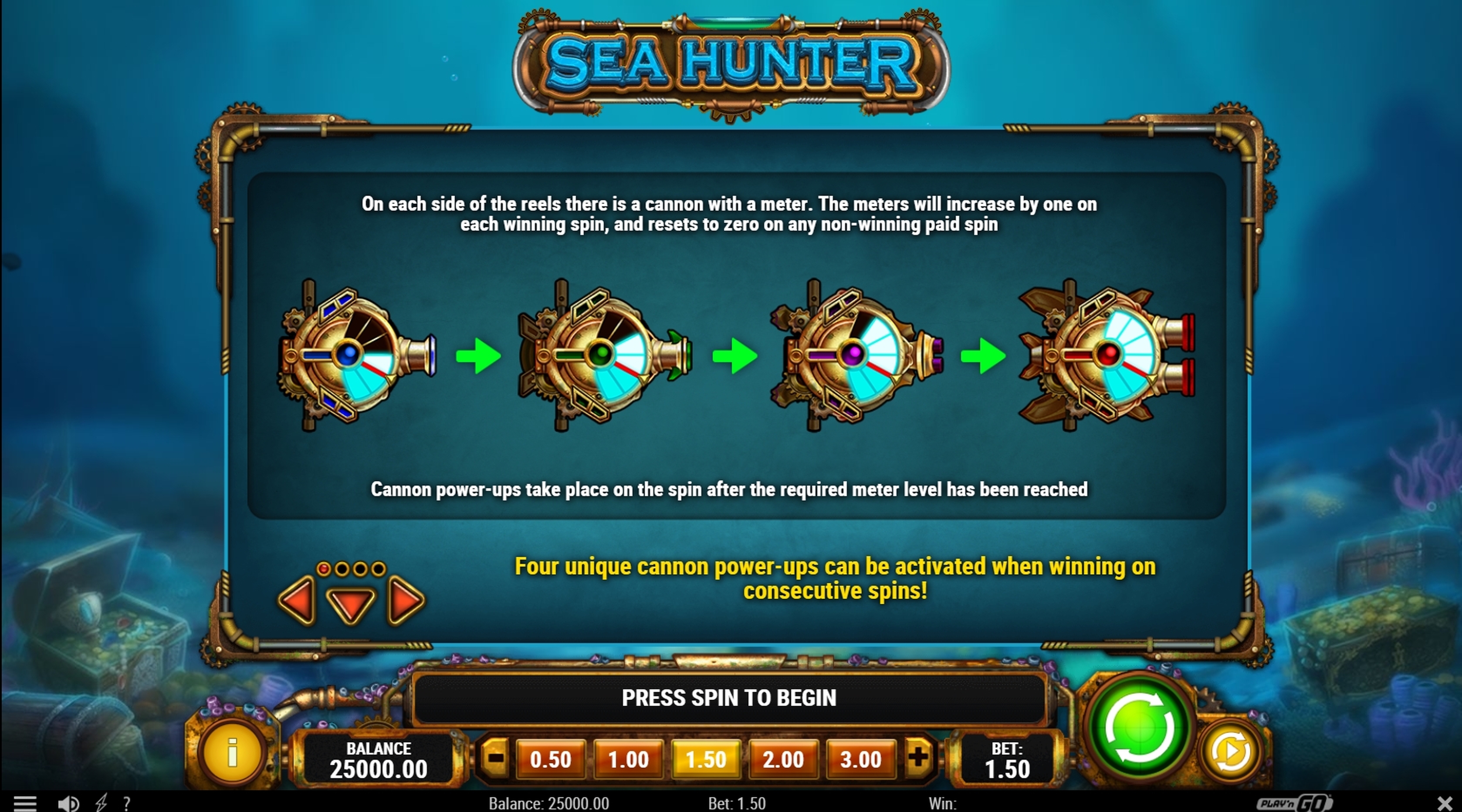 Info of Sea Hunter Slot Game by Playn GO