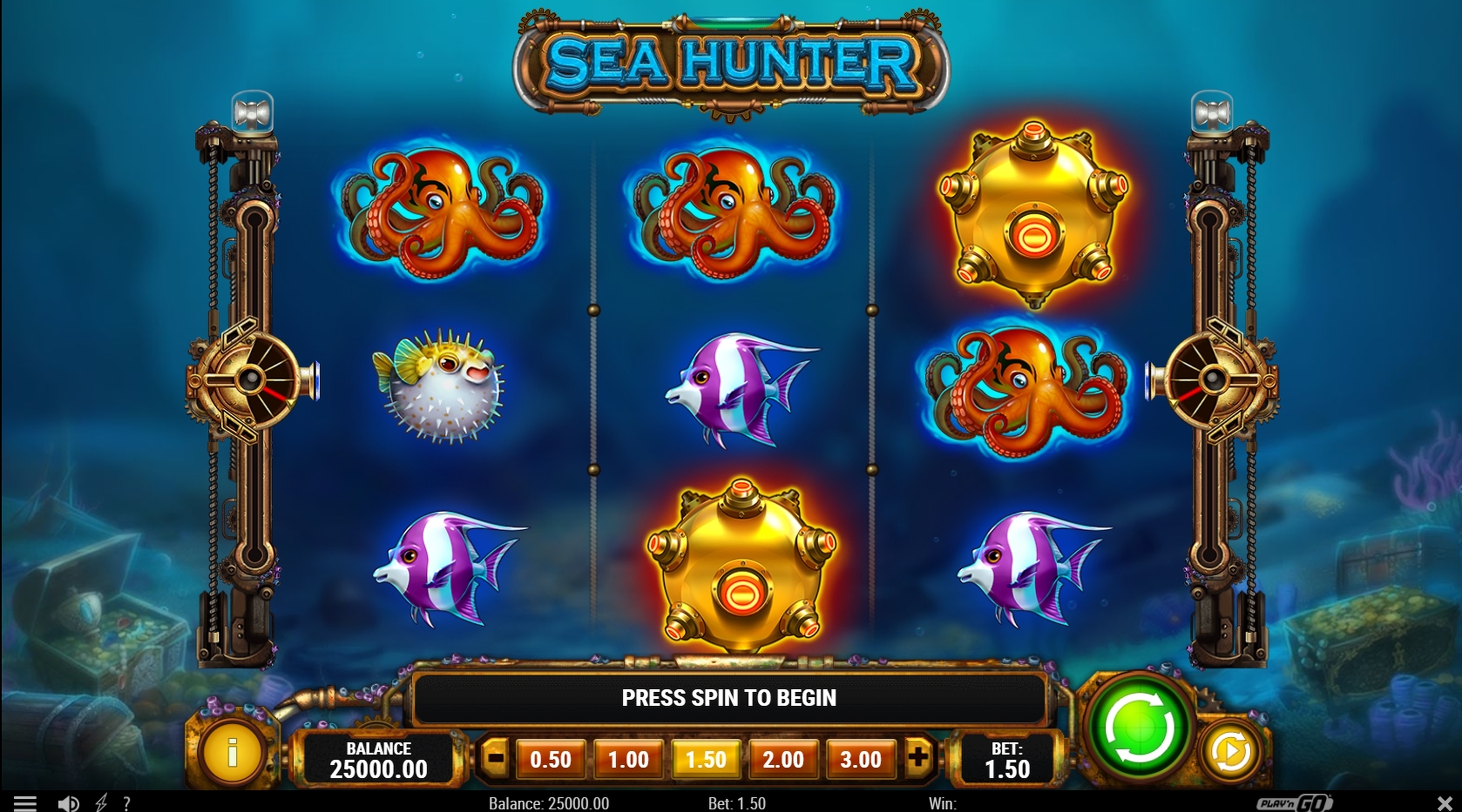 Reels in Sea Hunter Slot Game by Playn GO