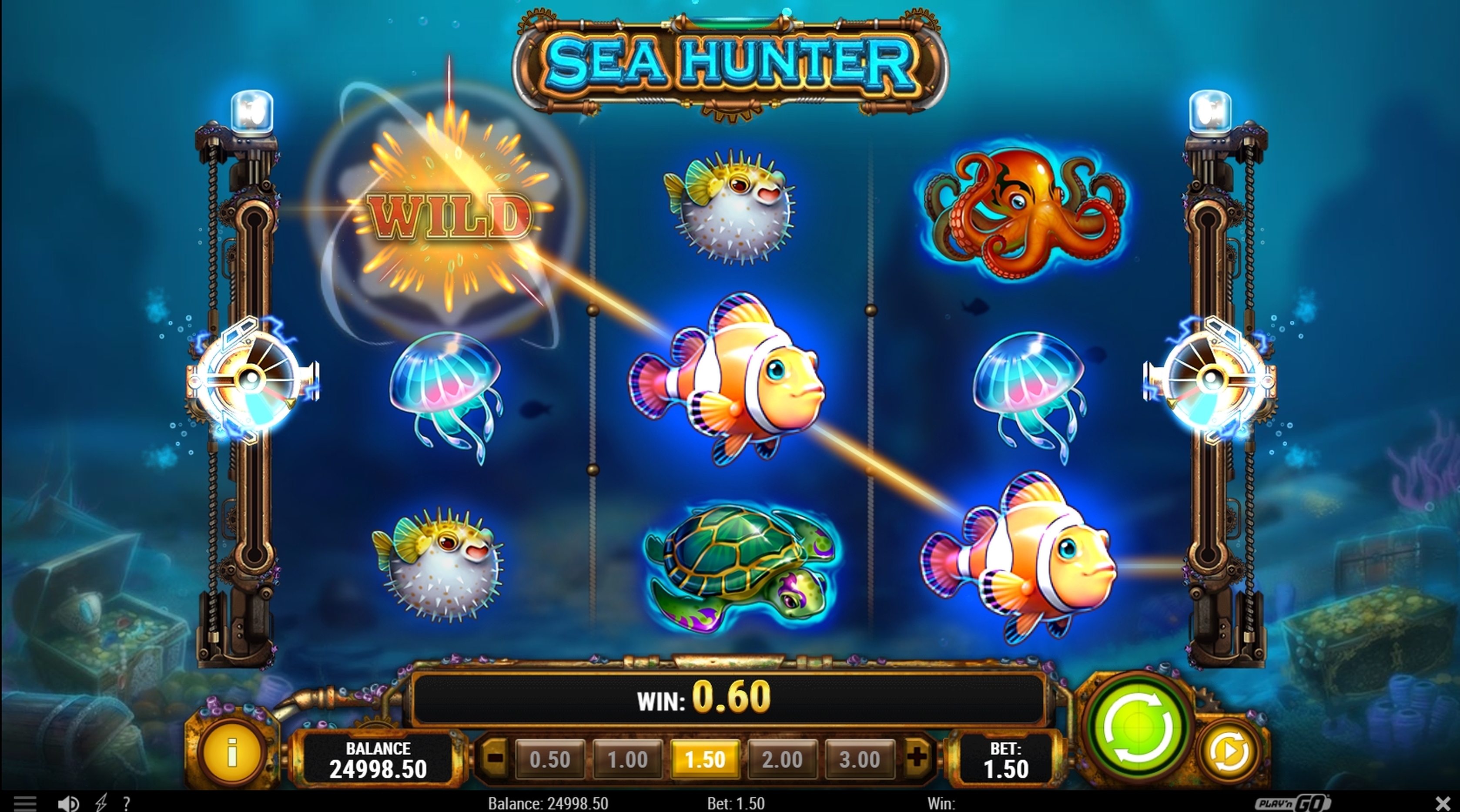 Win Money in Sea Hunter Free Slot Game by Playn GO