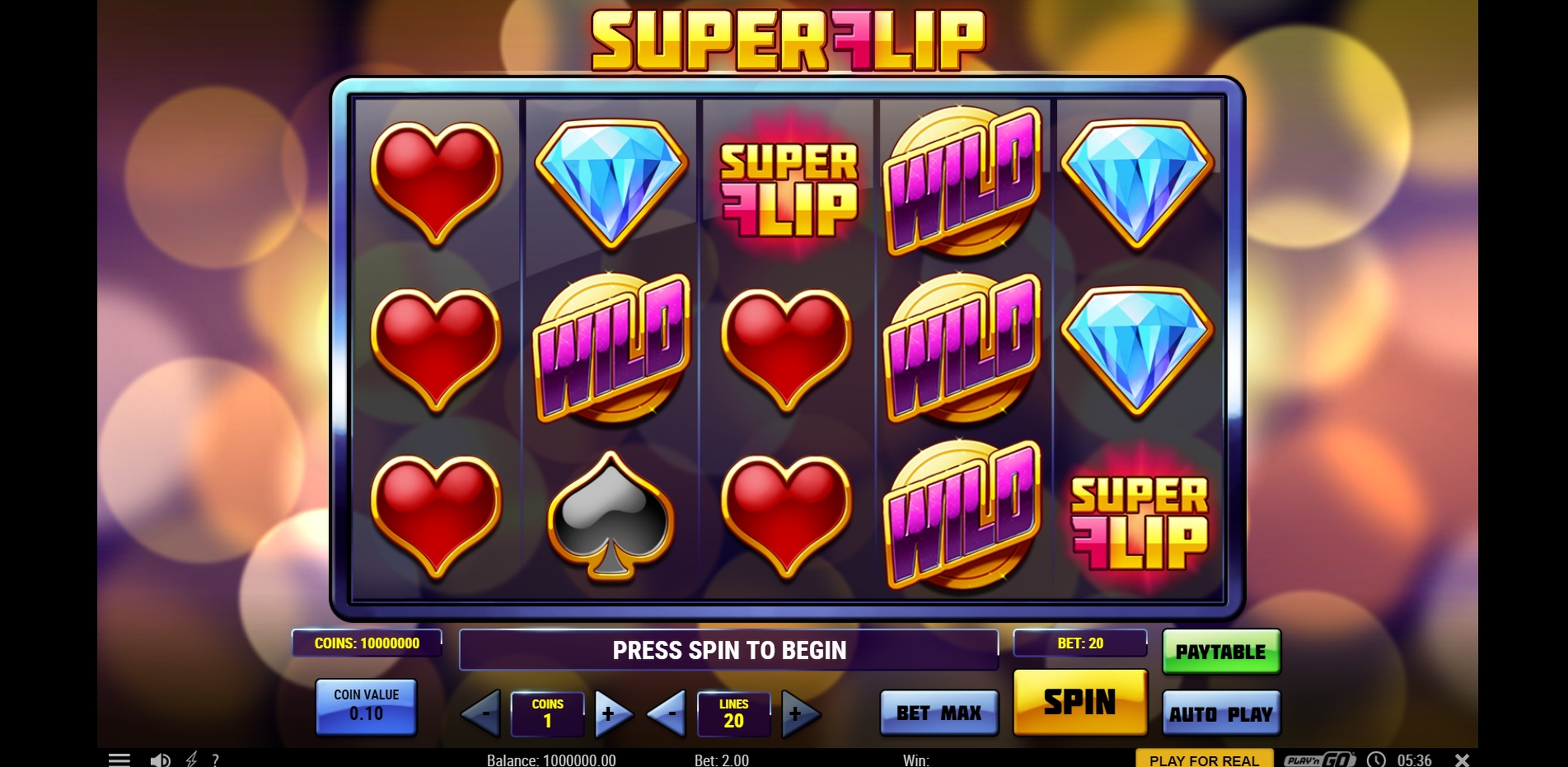 Reels in Super Flip Slot Game by Playn GO