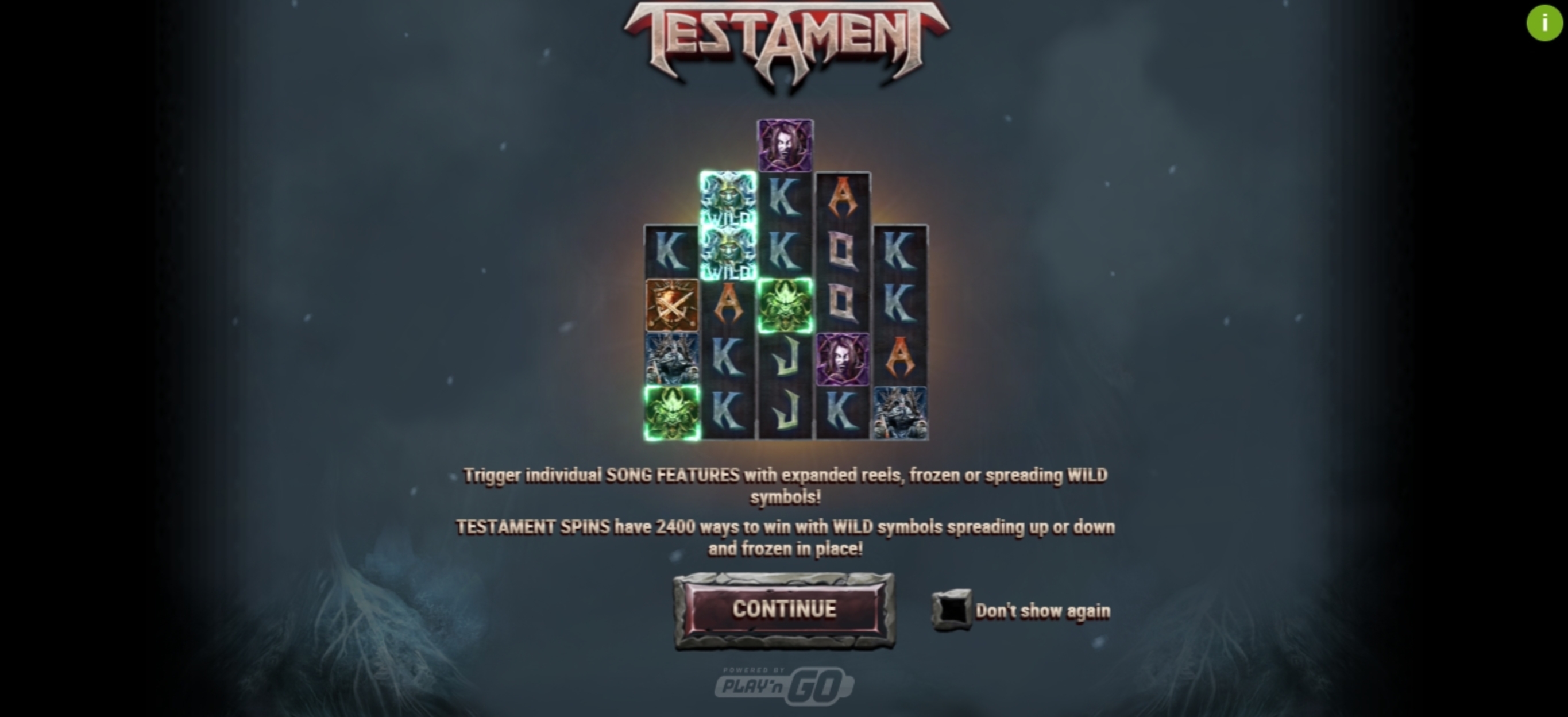 Play Testament Free Casino Slot Game by Playn GO