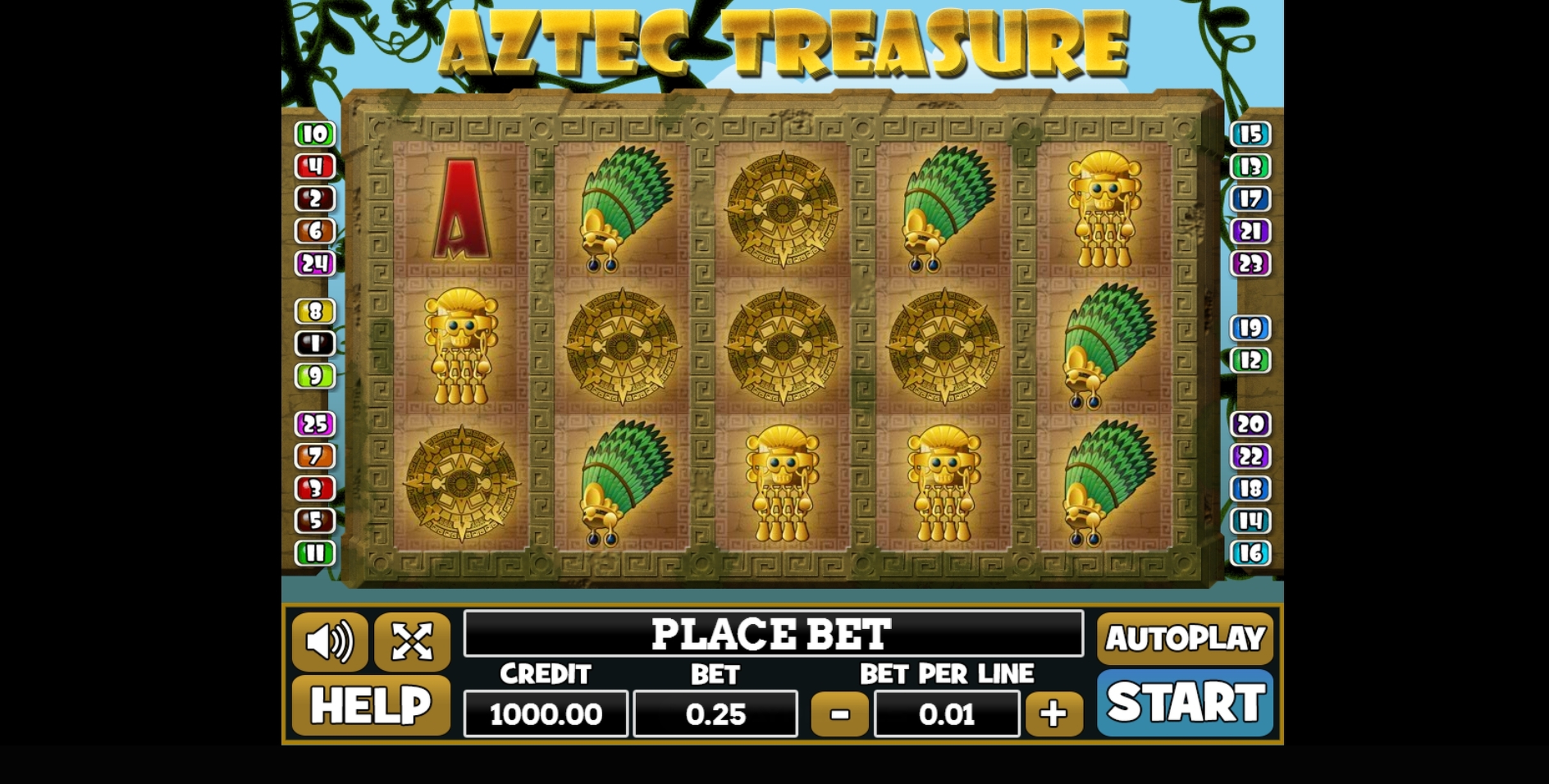 Reels in Aztec Treasure Slot Game by PlayPearls