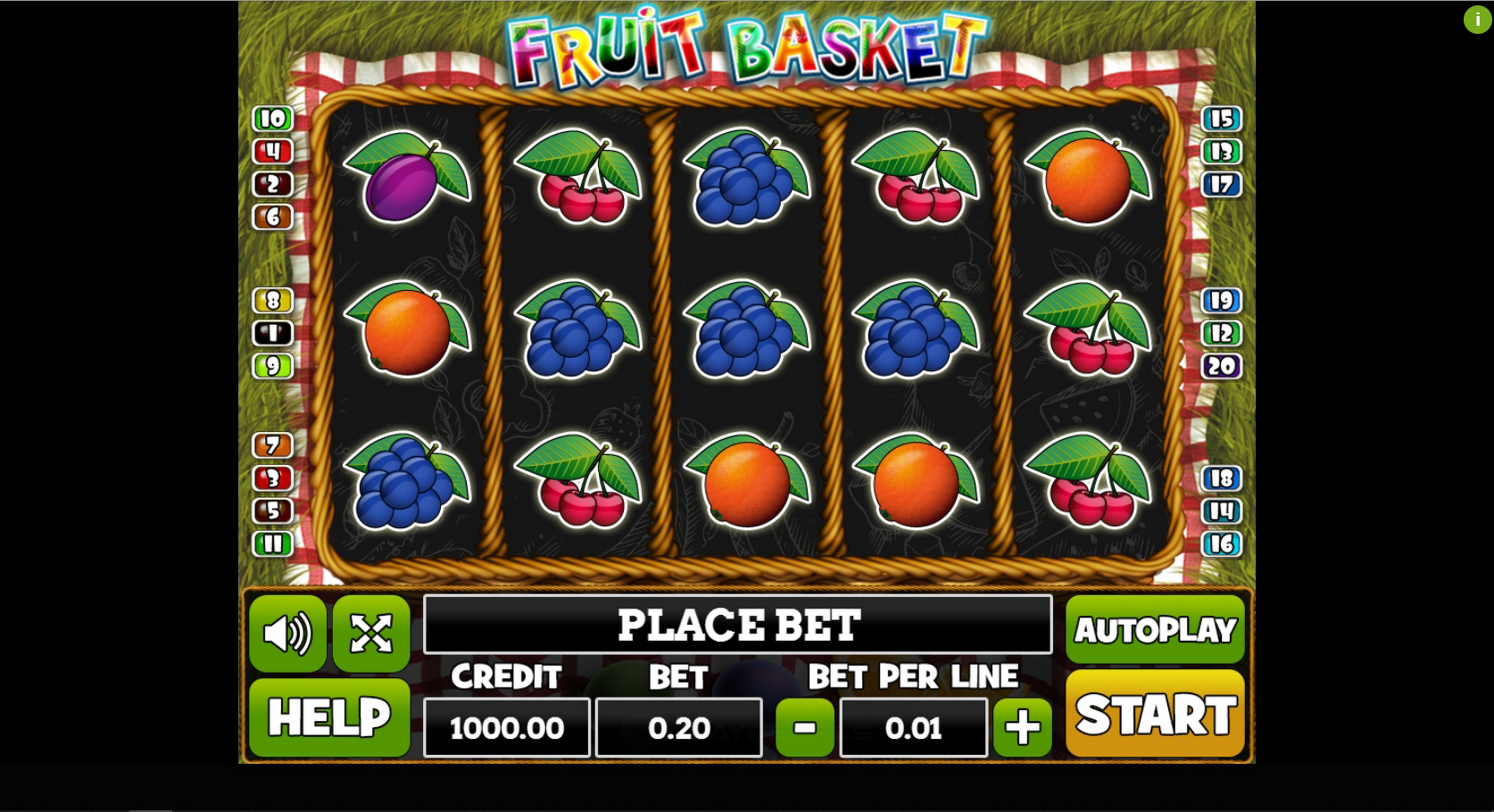Reels in Fruit Basket Slot Game by PlayPearls