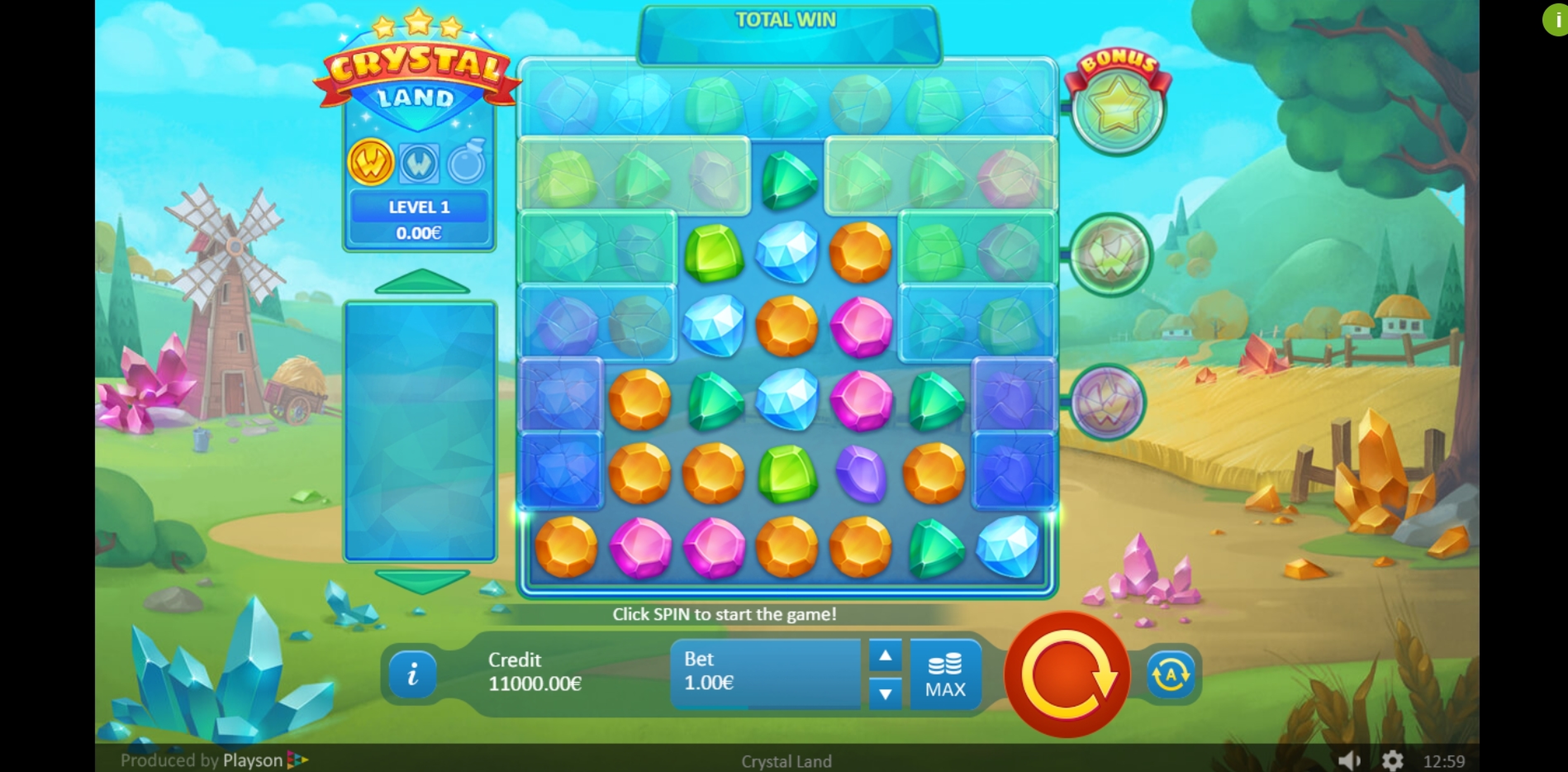 Reels in Crystal Land Slot Game by Playson