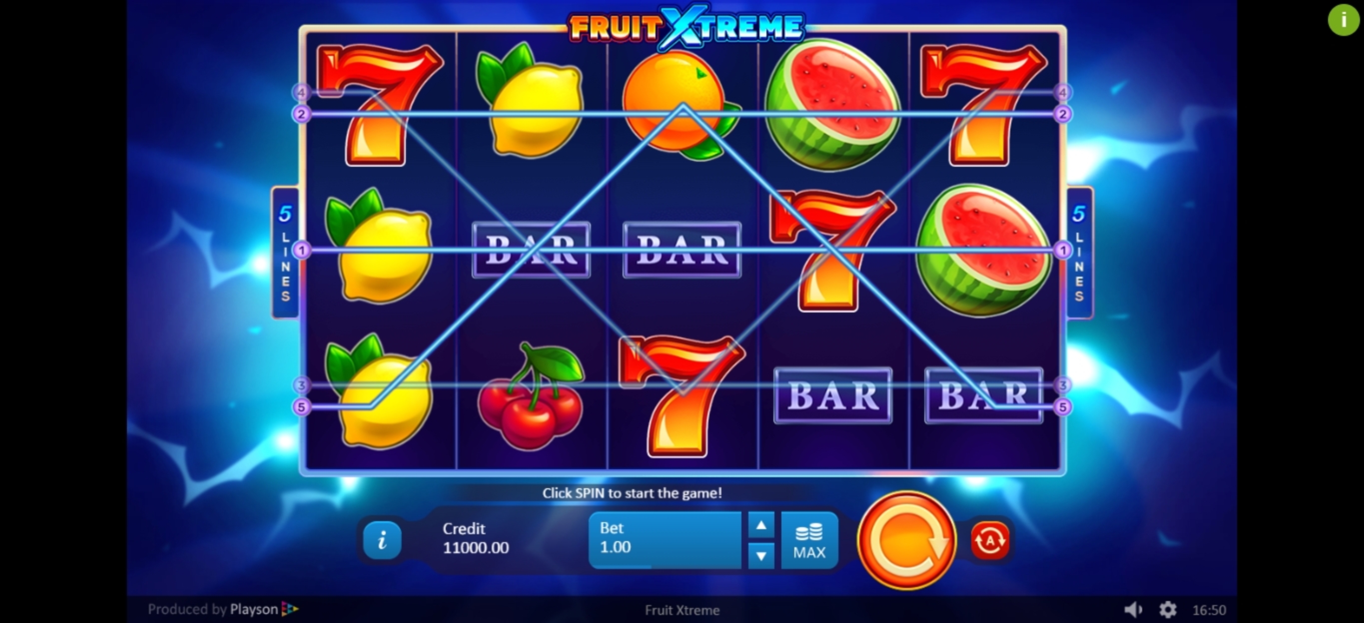 Reels in Fruit Xtreme Slot Game by Playson