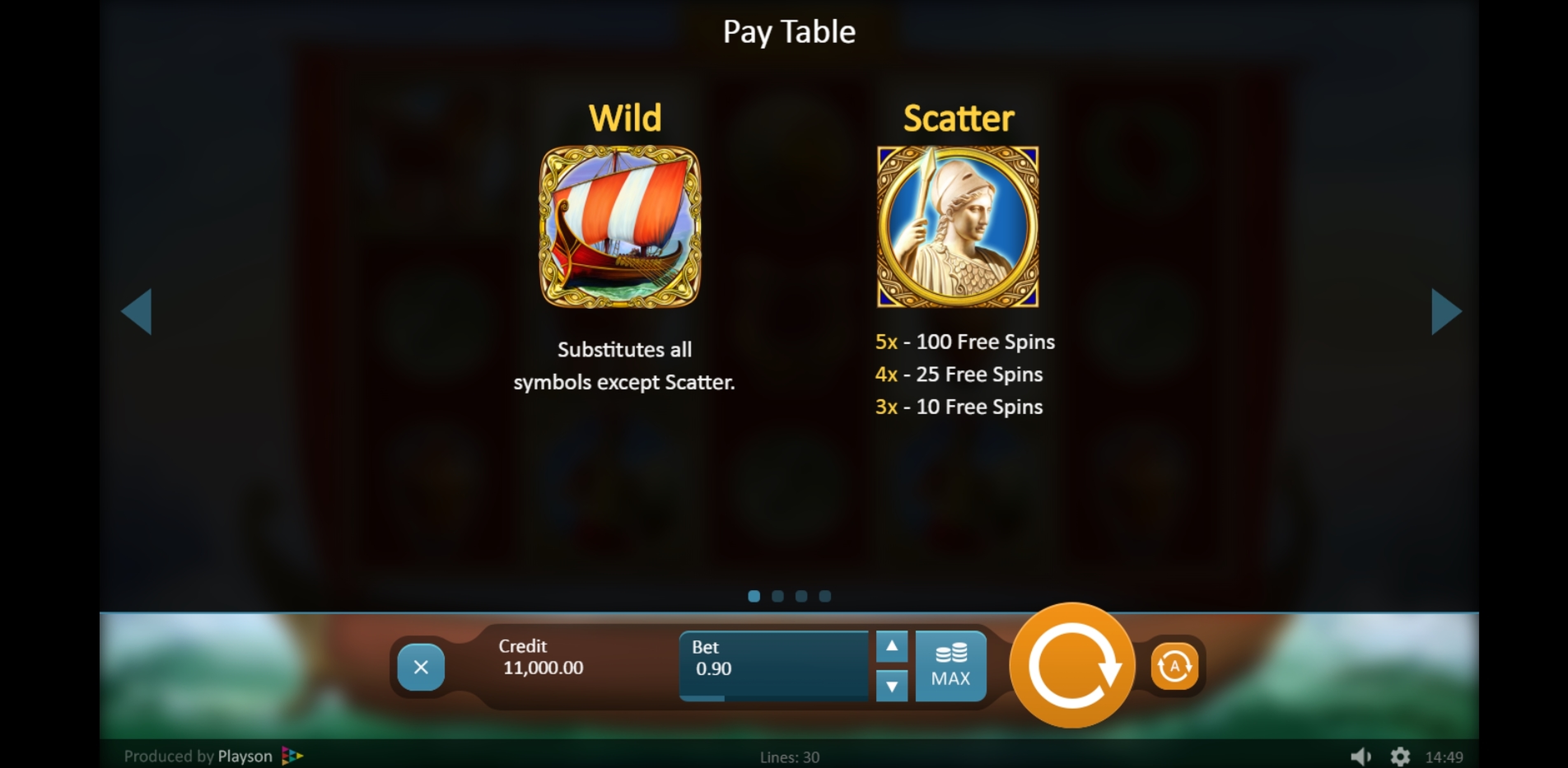 Info of Odysseus Slot Game by Playson