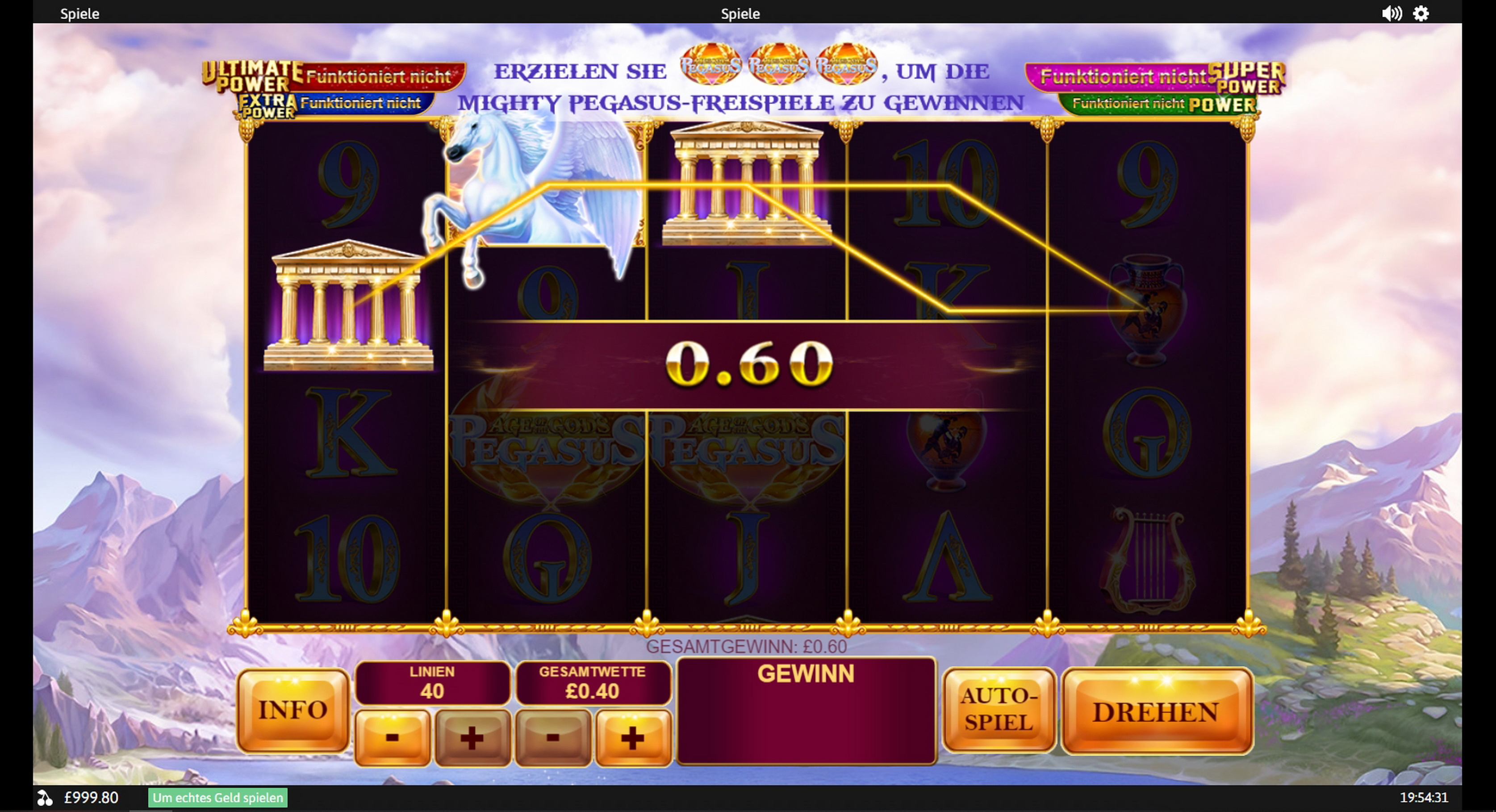 Win Money in Age of the Gods: Ruler of the Sky Free Slot Game by Playtech Origins